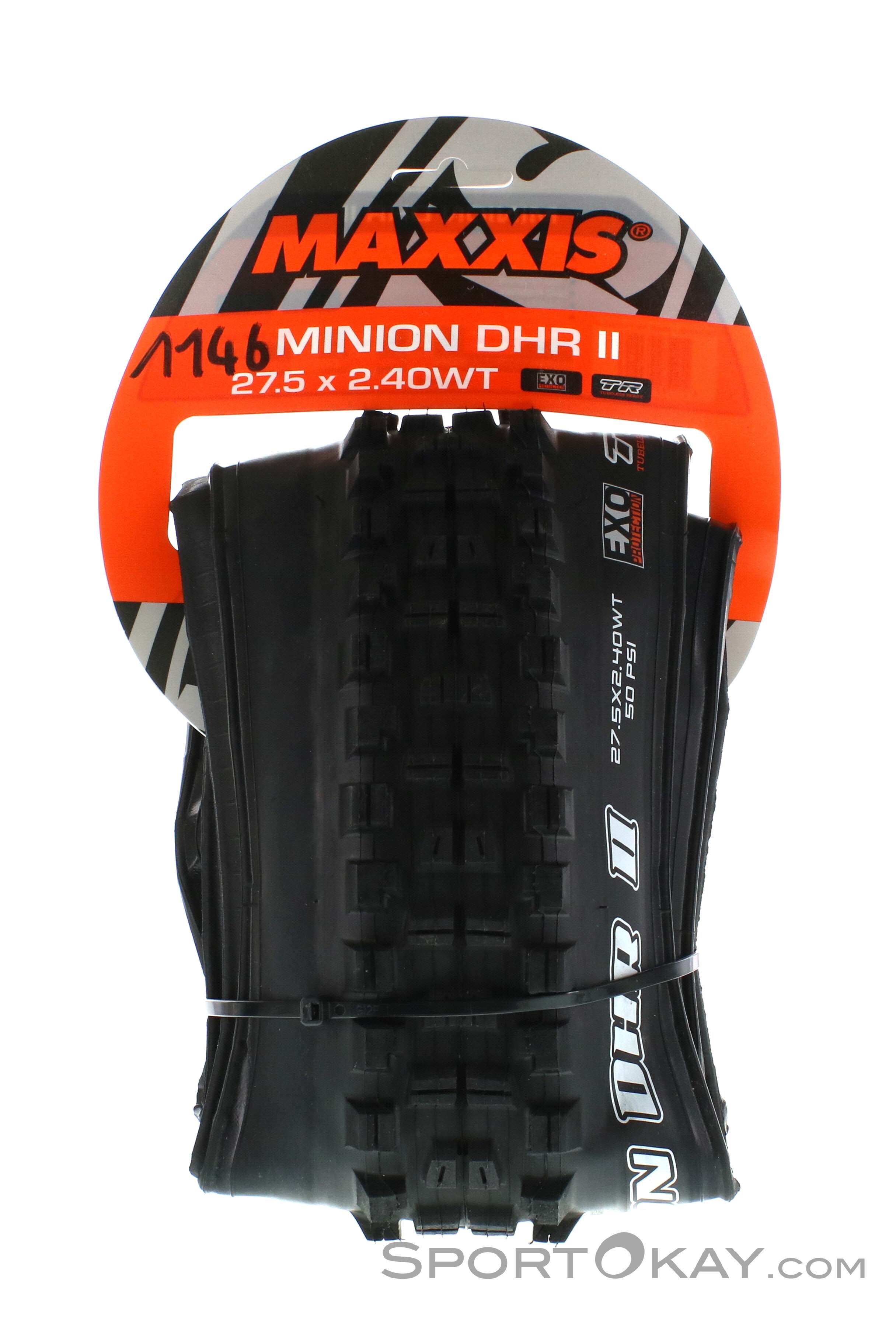 Maxxis Minion DHR II 27,5 x 2,40WT TR EXO sw-braun Reifen