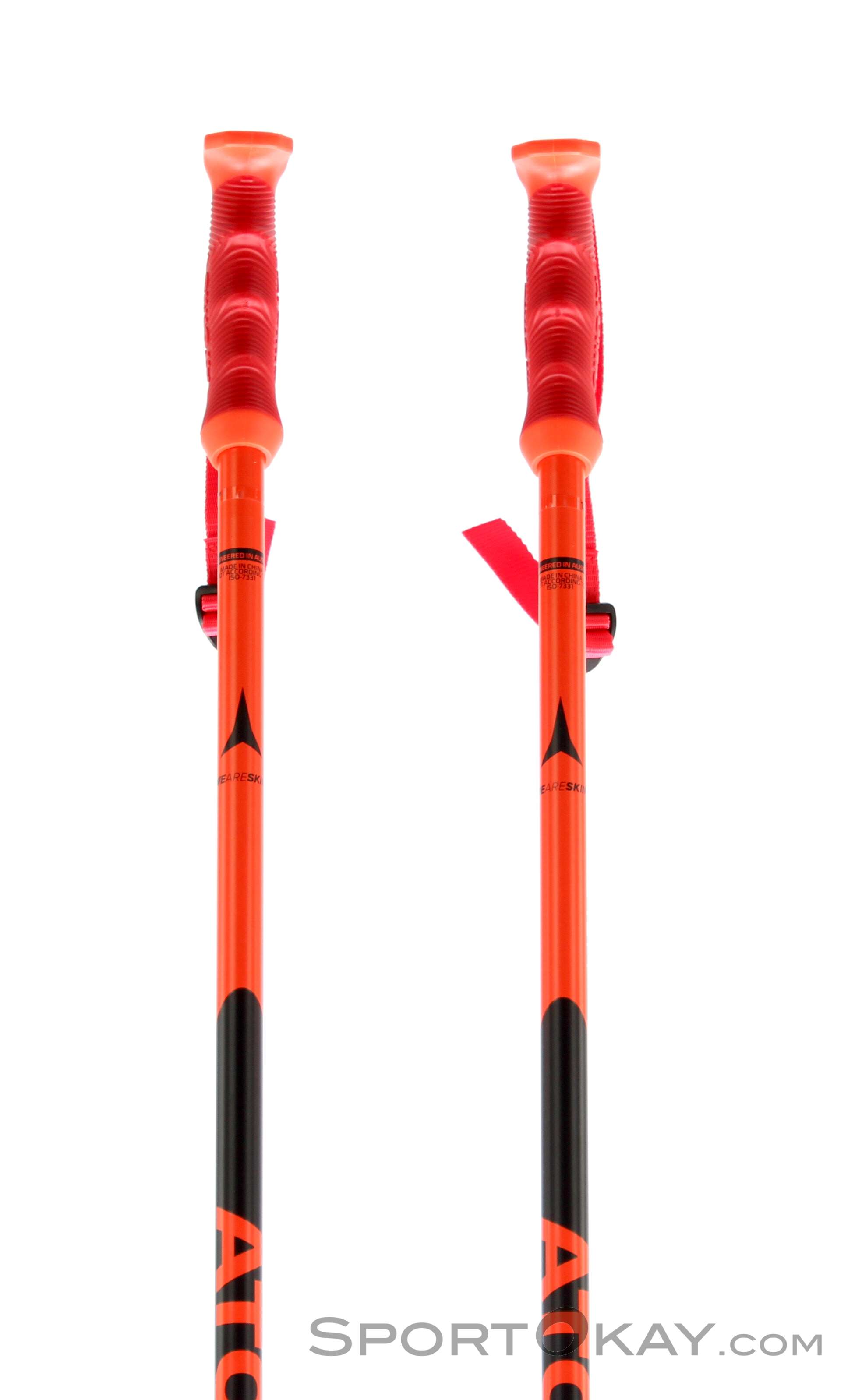 Redster Atomic 1 Pair of Racing Ski Poles 130 cm Red/Black Aluminium 