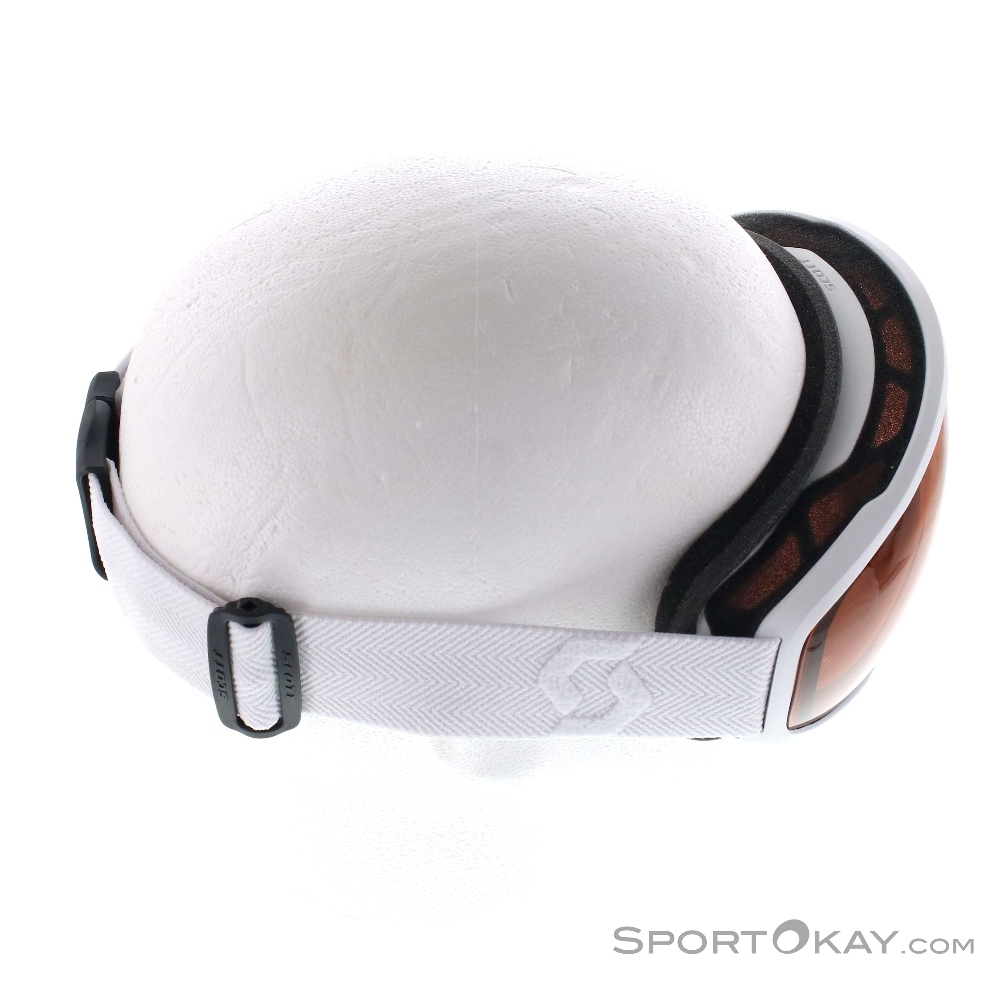 Scott Unlimited II Otg Mineral White / Enhancer Masques de ski : Snowleader