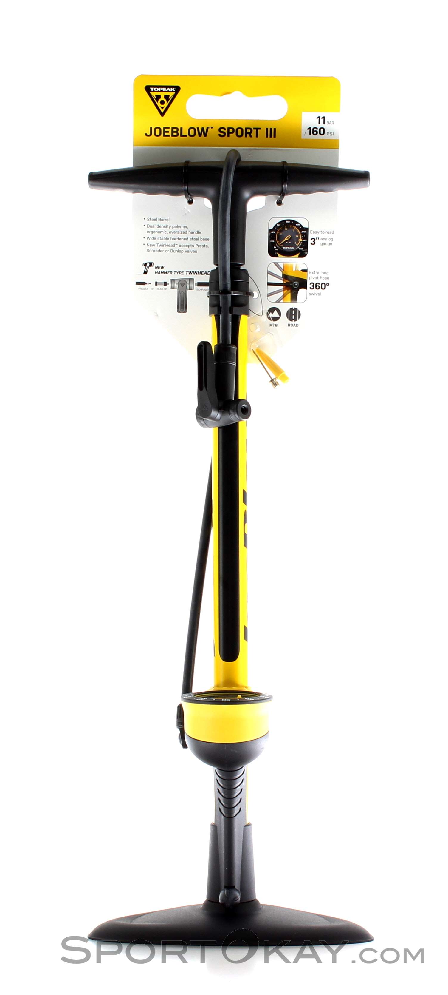 Topeak JoeBlow Sport III Floor Pump, Yellow