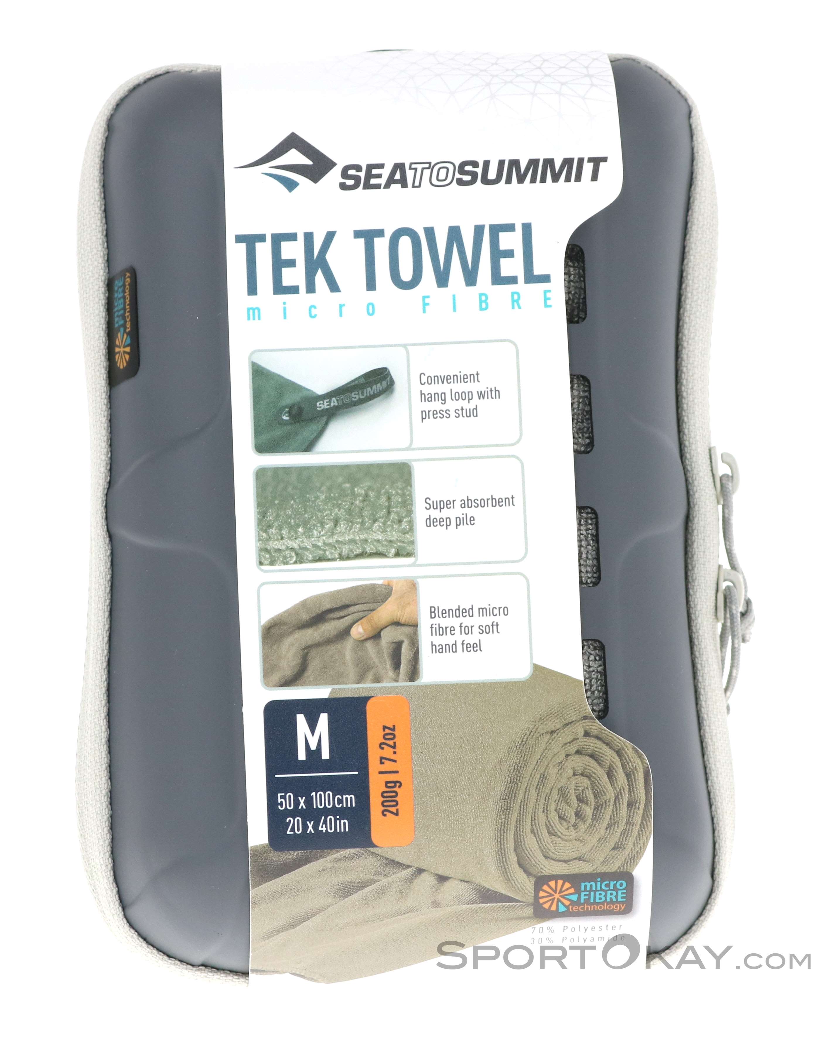 Sea to Summit Tek Towel M Mikrofaserhandtuch, Sea to Summit, Grau, , , 0260-10038, 5637692372, 9327868067541, N1-01.jpg