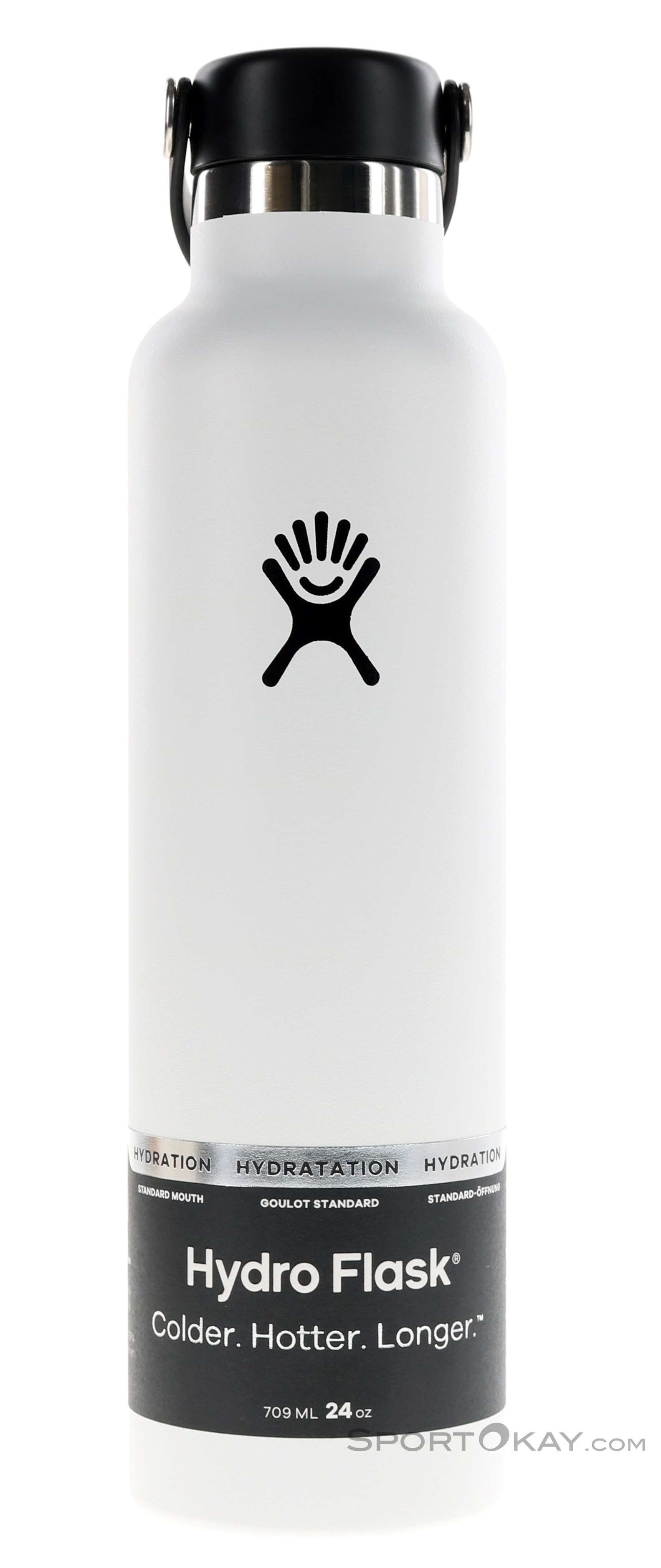 Hydro Flask: 24oz Standard Mouth Bottle White