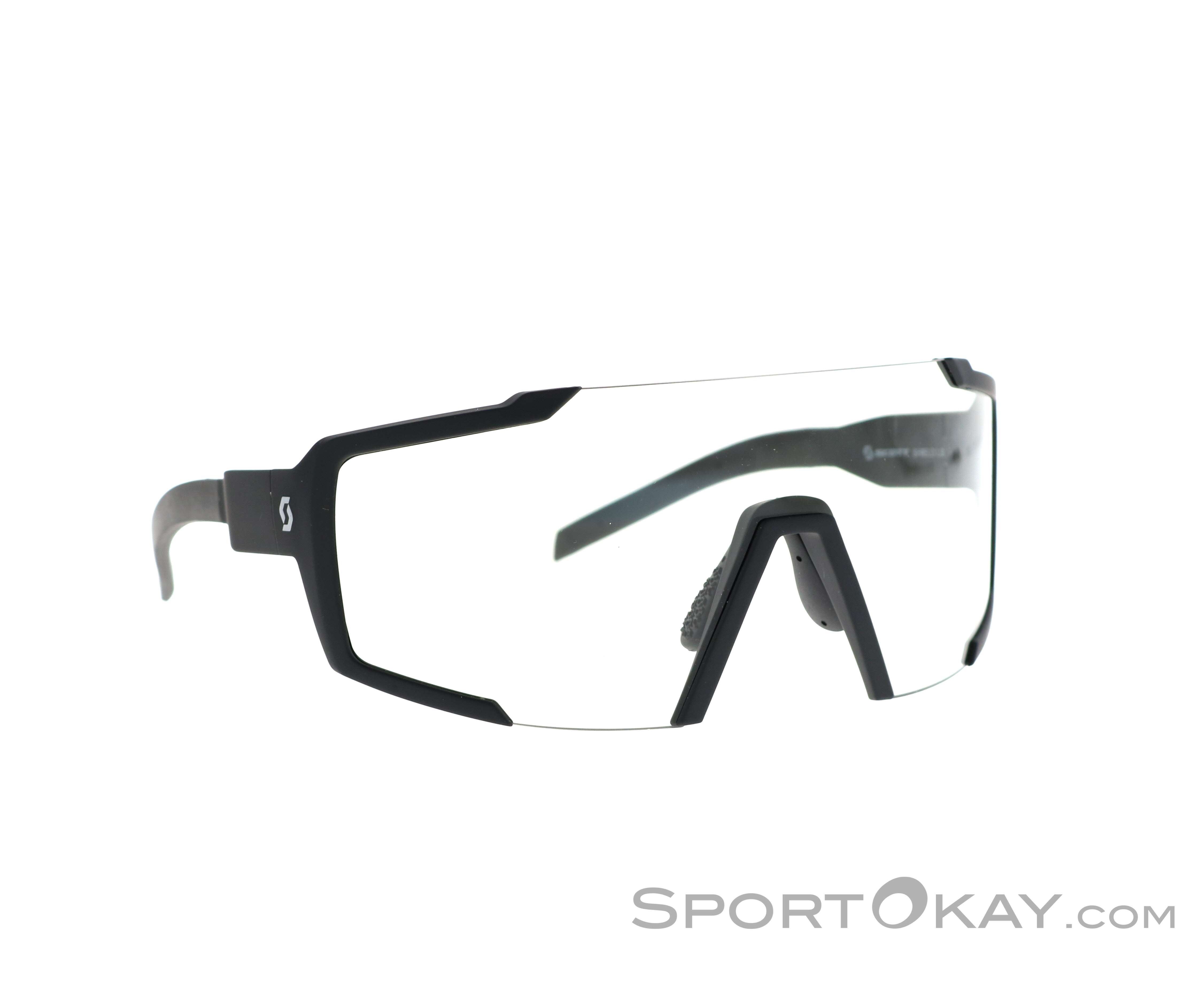 Scott Shield LS Fahrrad Sonnenbrille schwarz/grau light sensitive photochrom 