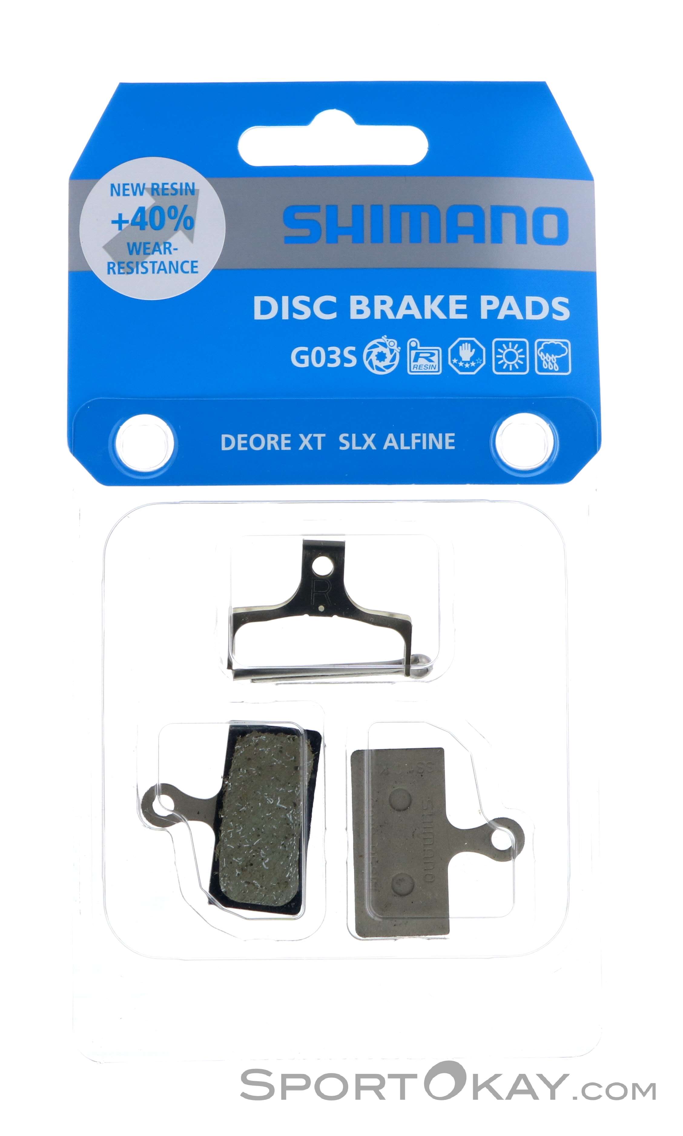 Disc Brake Pad Set Resin G04S Incl Spring/Split Pin 