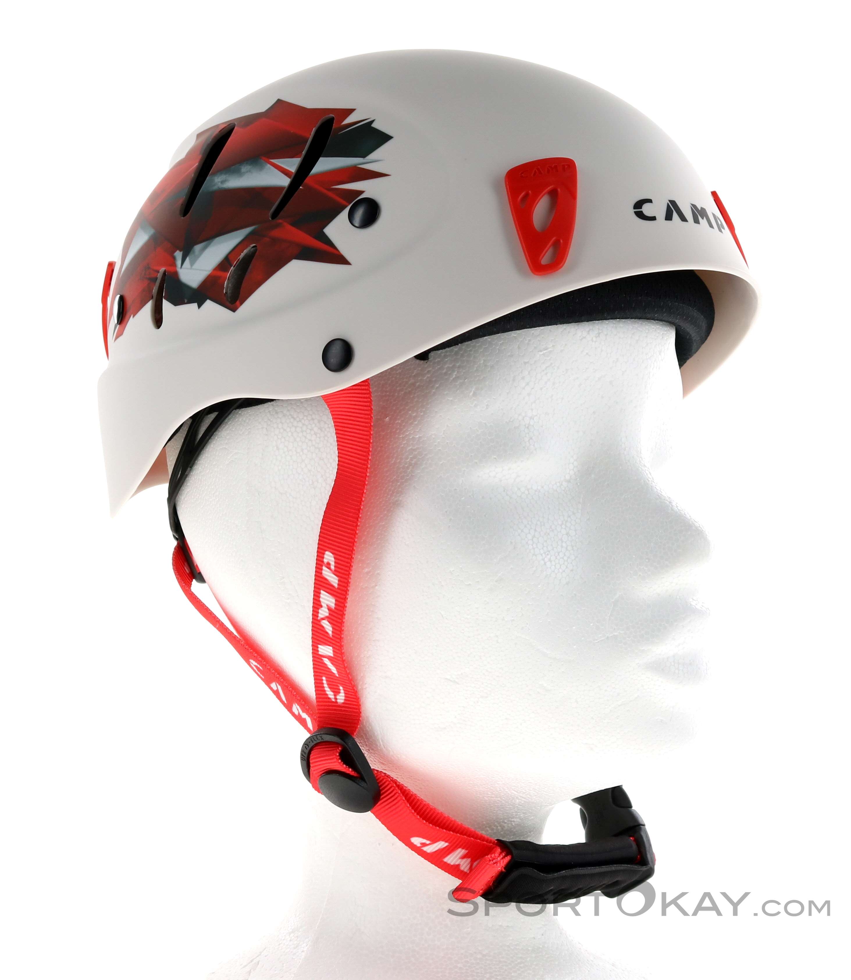 White/Red Small Camp Armour Climbing Helmet 
