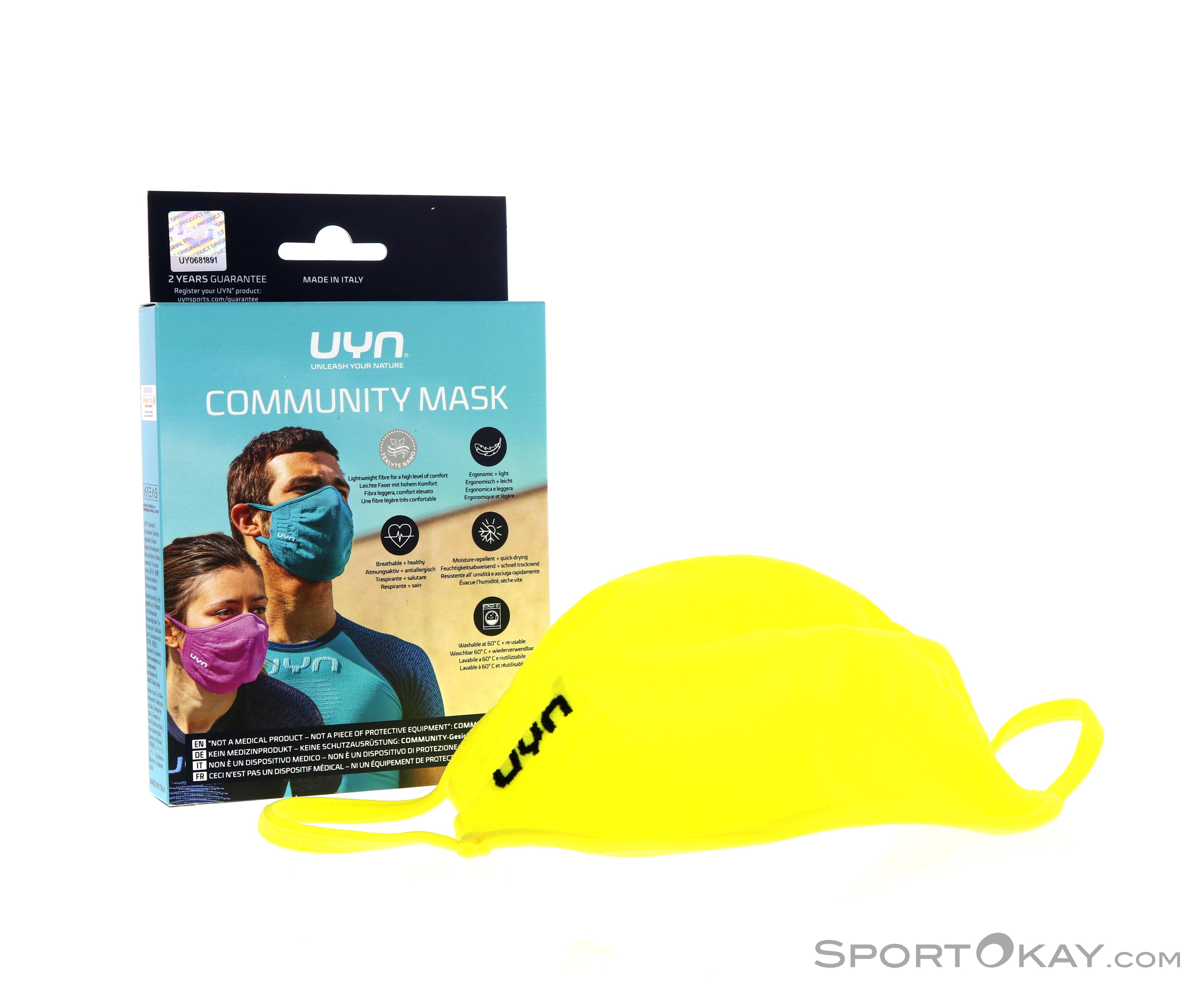UYN Community Mask Mund-Nasen Maske, , Gelb, , Herren,Damen,Unisex, 0308-10042, 5637782907, , N1-01.jpg