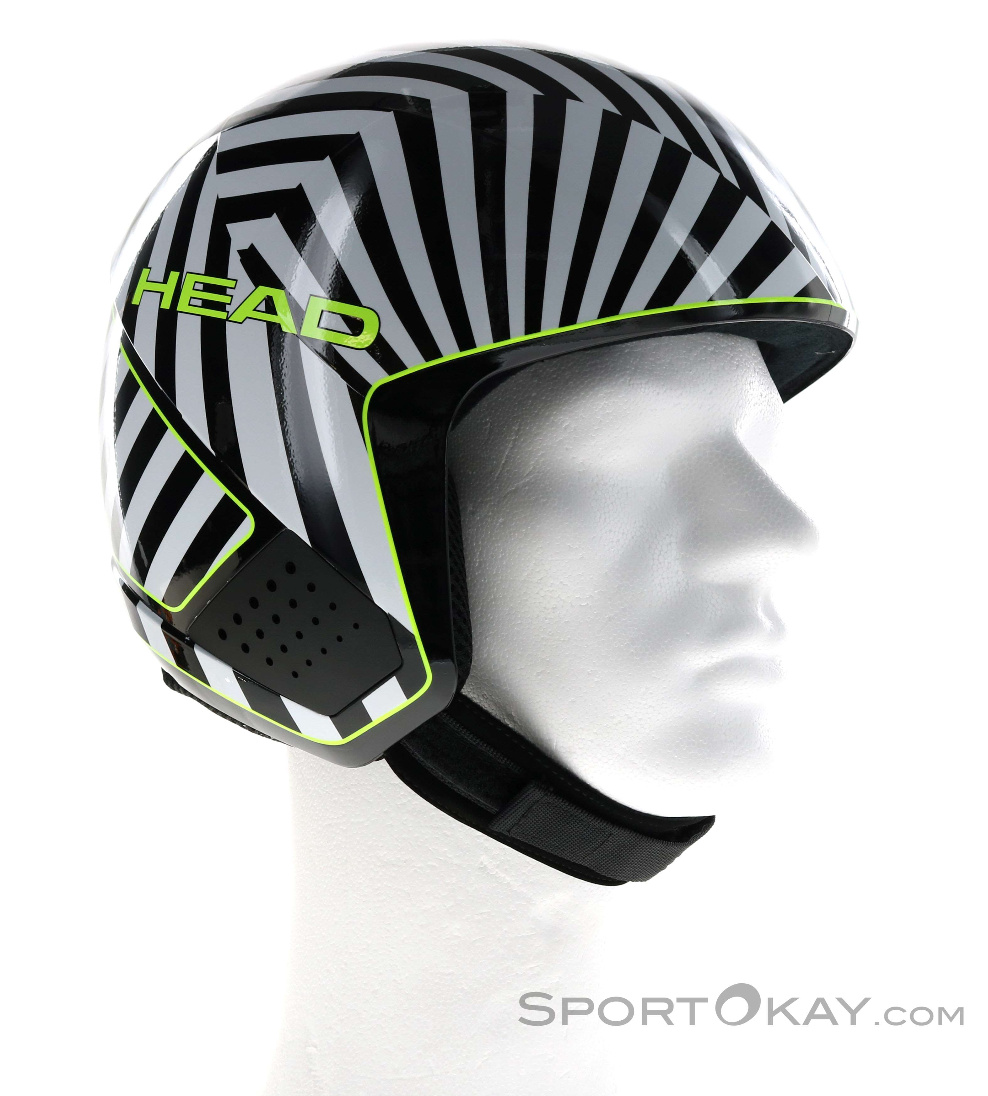 White Head Downforce Race Ski Helmet 