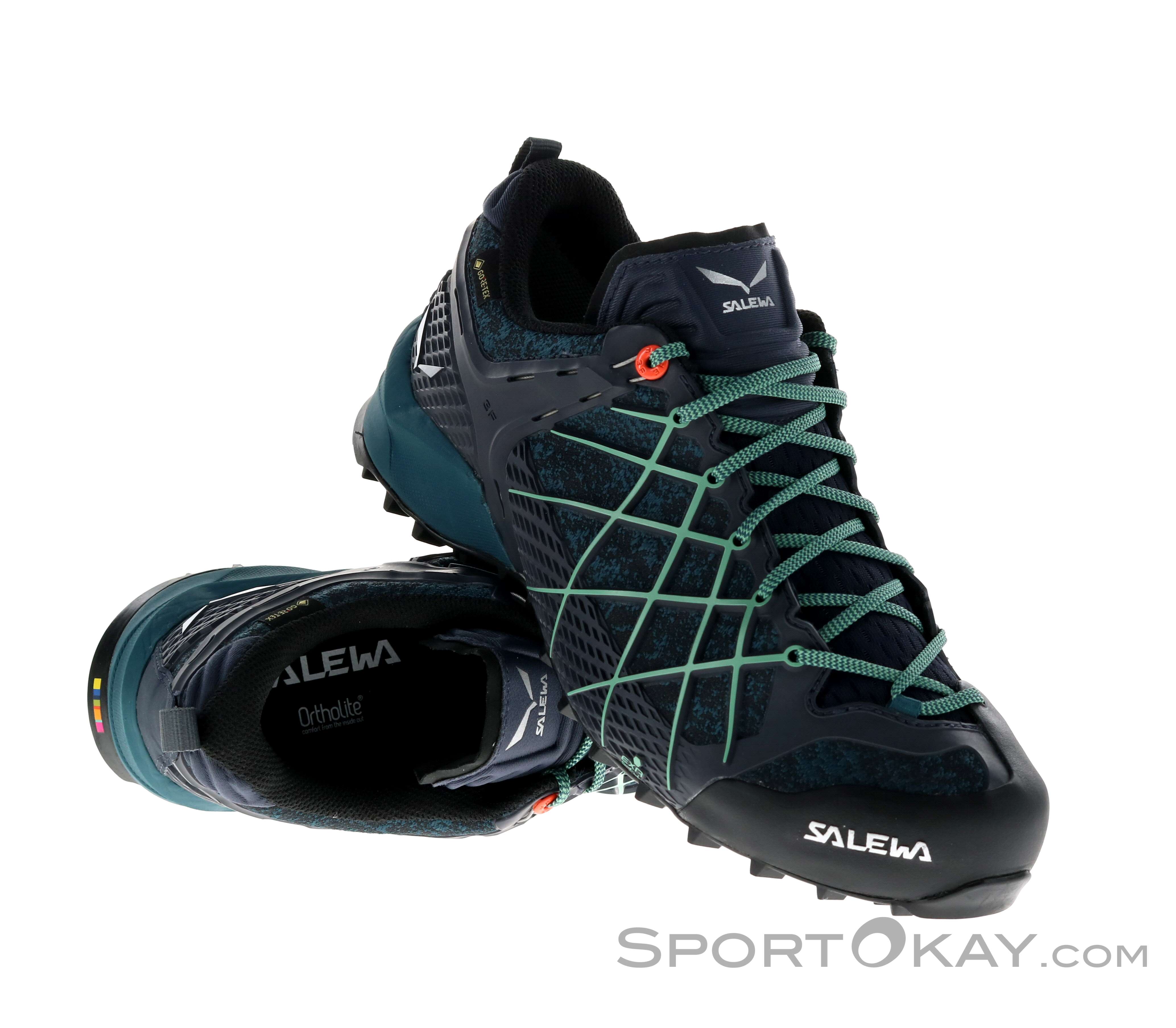 Salewa Mens Wildfire GORE-TEX Walking Shoes Green Sports Outdoors Waterproof