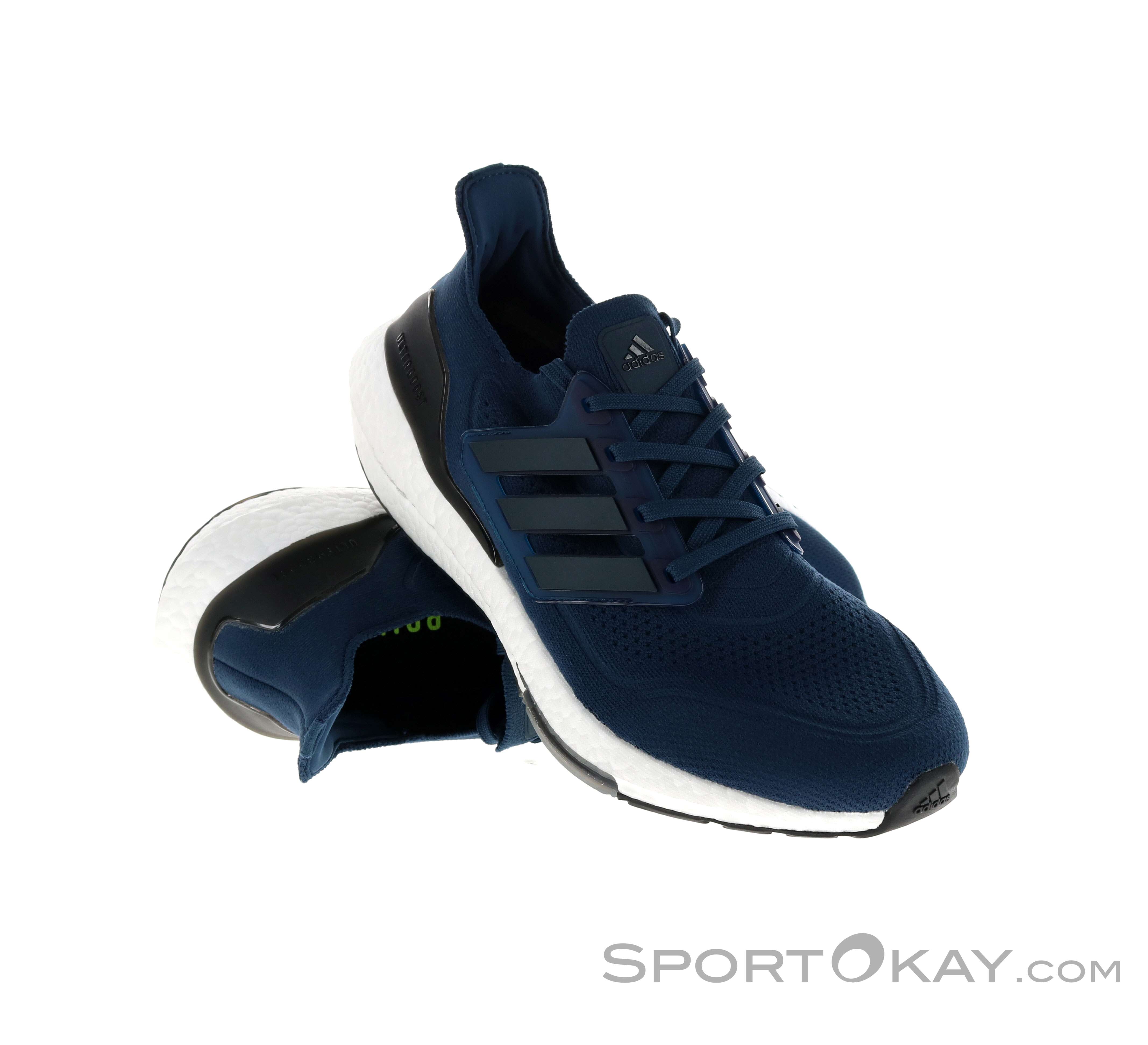 adidas ultra boost mens running shoes blue white