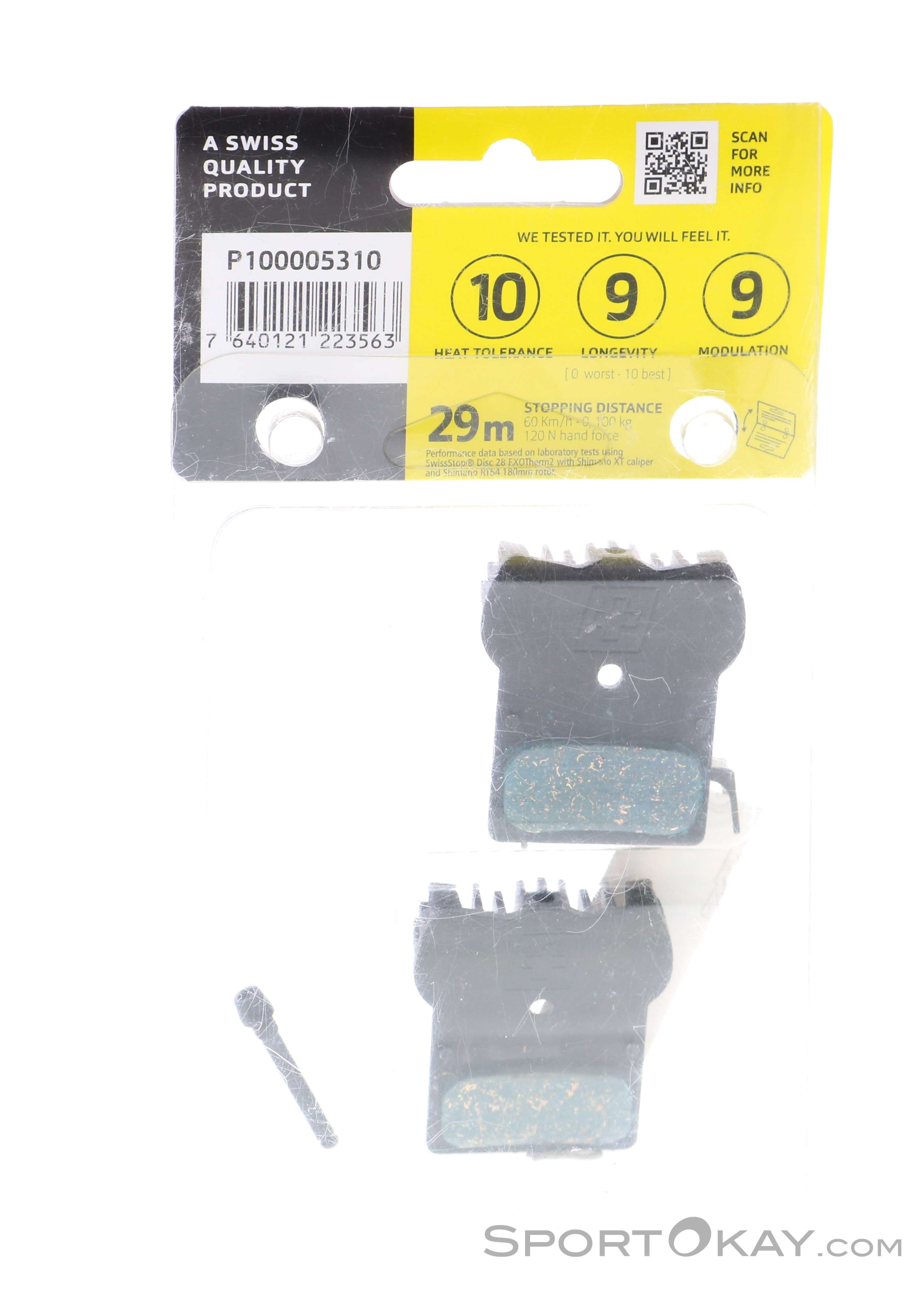 SwissStop Unisexs Exotherm 2 Disc Pads One Size Black 