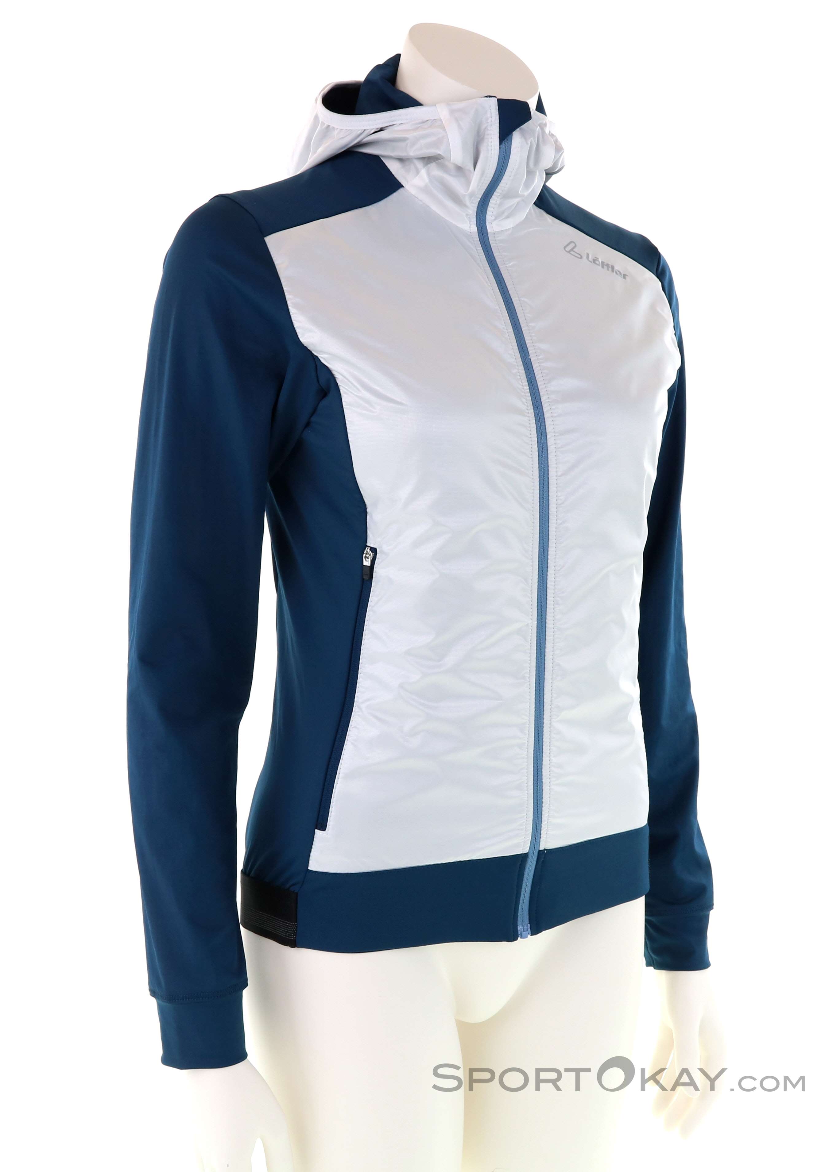 Löffler Hooded Light Hybrid Jacket Damen Funktionsjacke blau 