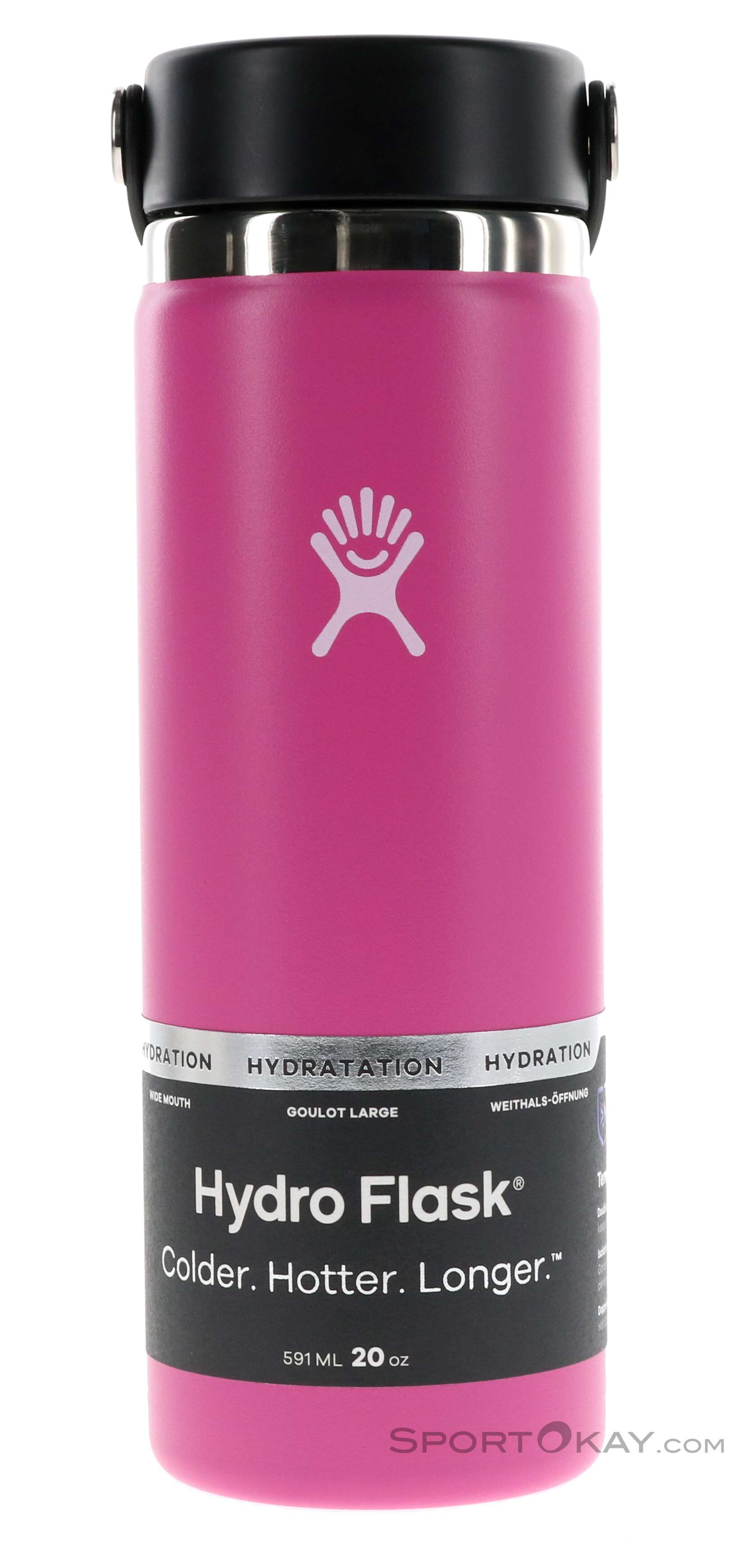 Hydro Flask Travel Coffee Tea Flask with Flex Sip Lid, 20 oz. in Carnation  Pink