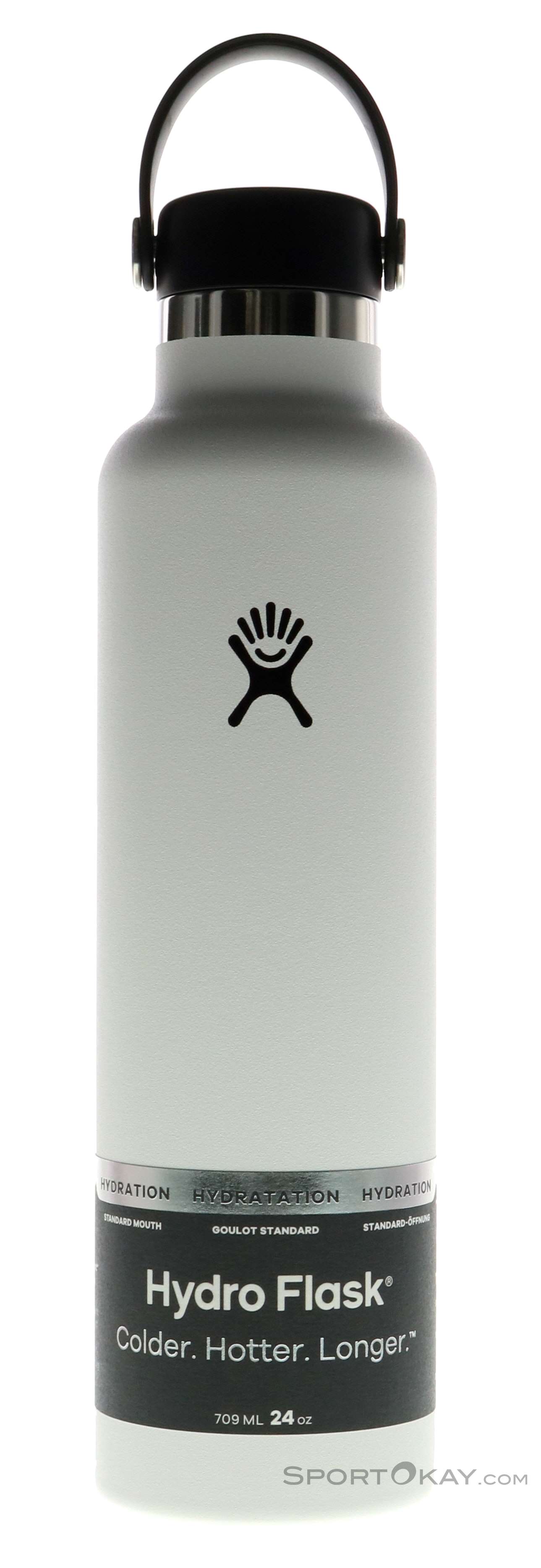 Hydro Flask Standard Mouth Flex Cap Stainless Steel Water Bottle, 24 oz  White 810497025833