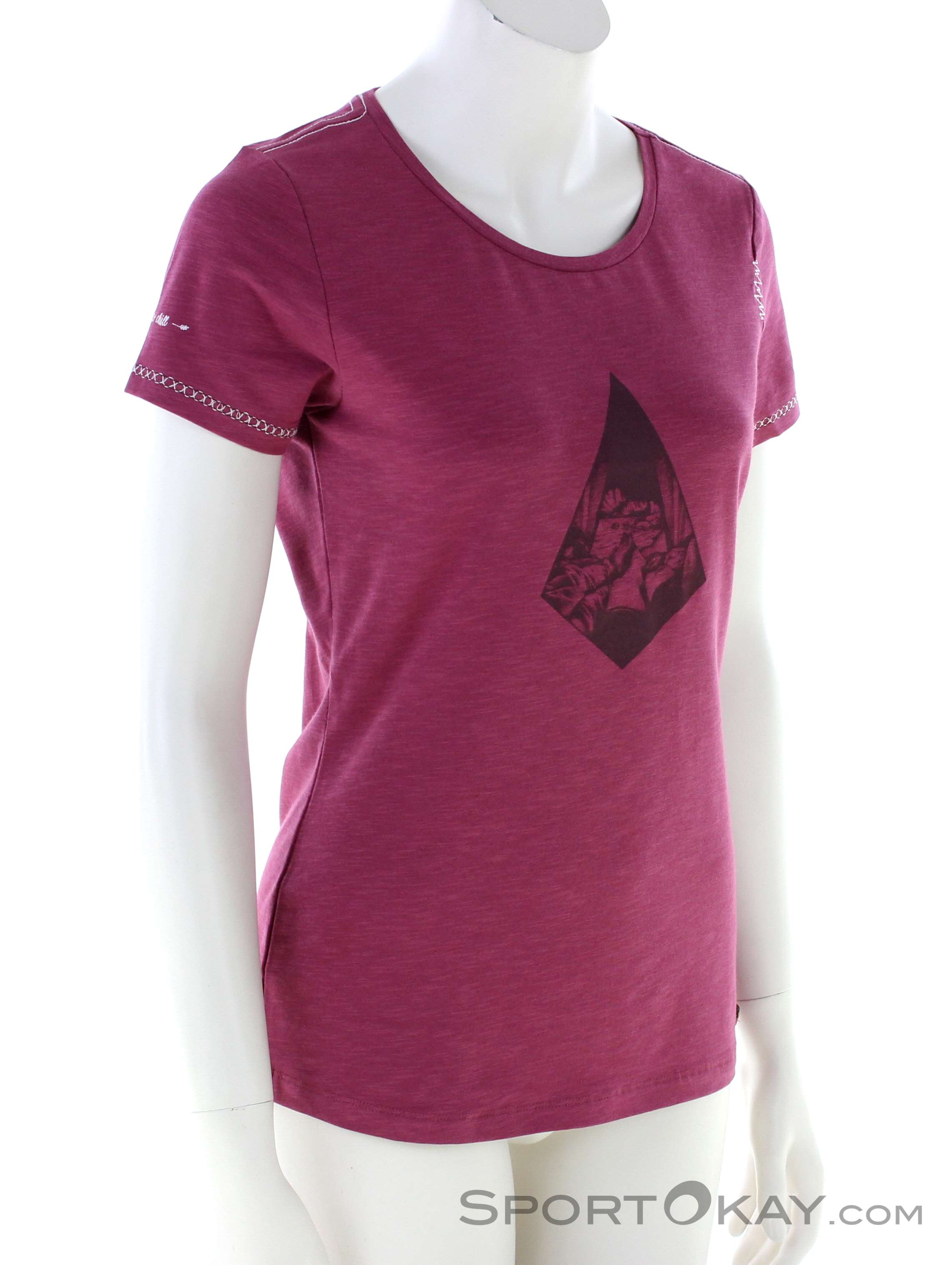 Chillaz Gandia Tent Damen T-Shirt, Chillaz, Pink-Rosa, , Damen, 0004-10601, 5637972968, 9120117325832, N1-01.jpg