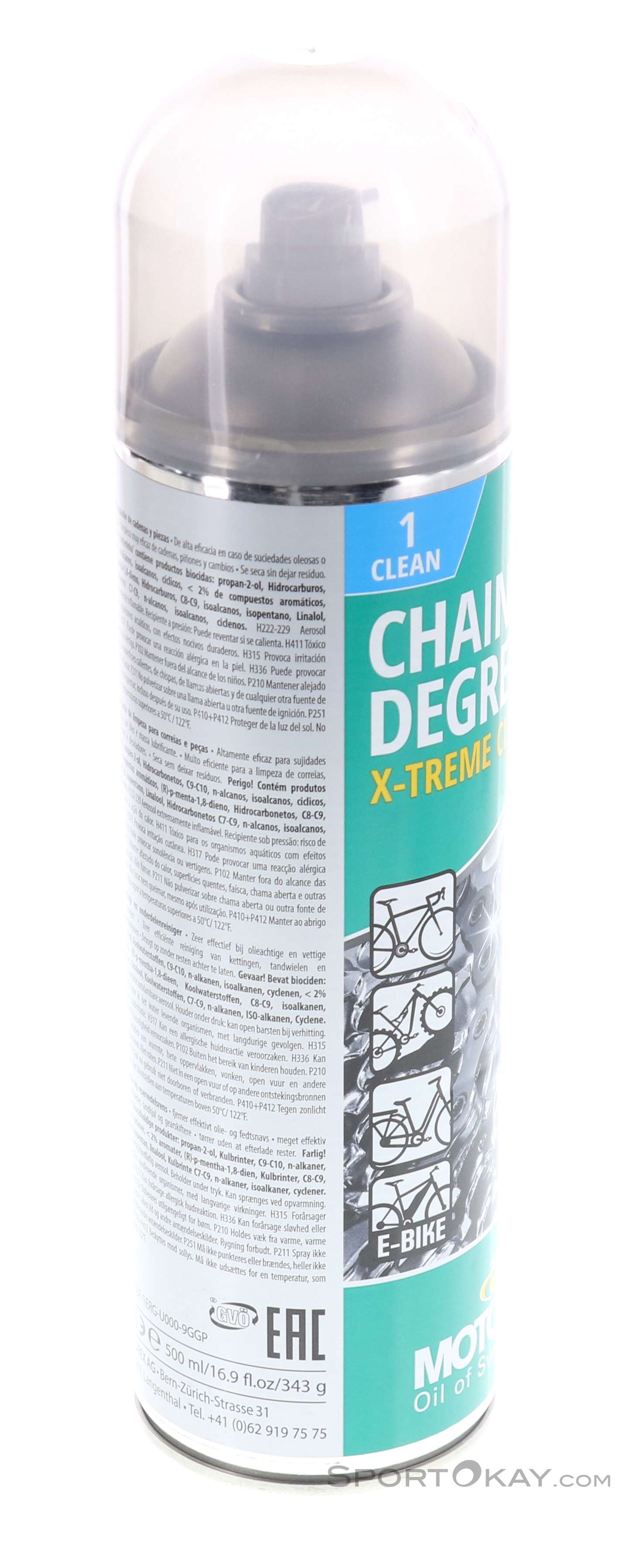 Dégraissant Chaine Motorex X-Treme Cleaner Aérosol Bio 500 mL