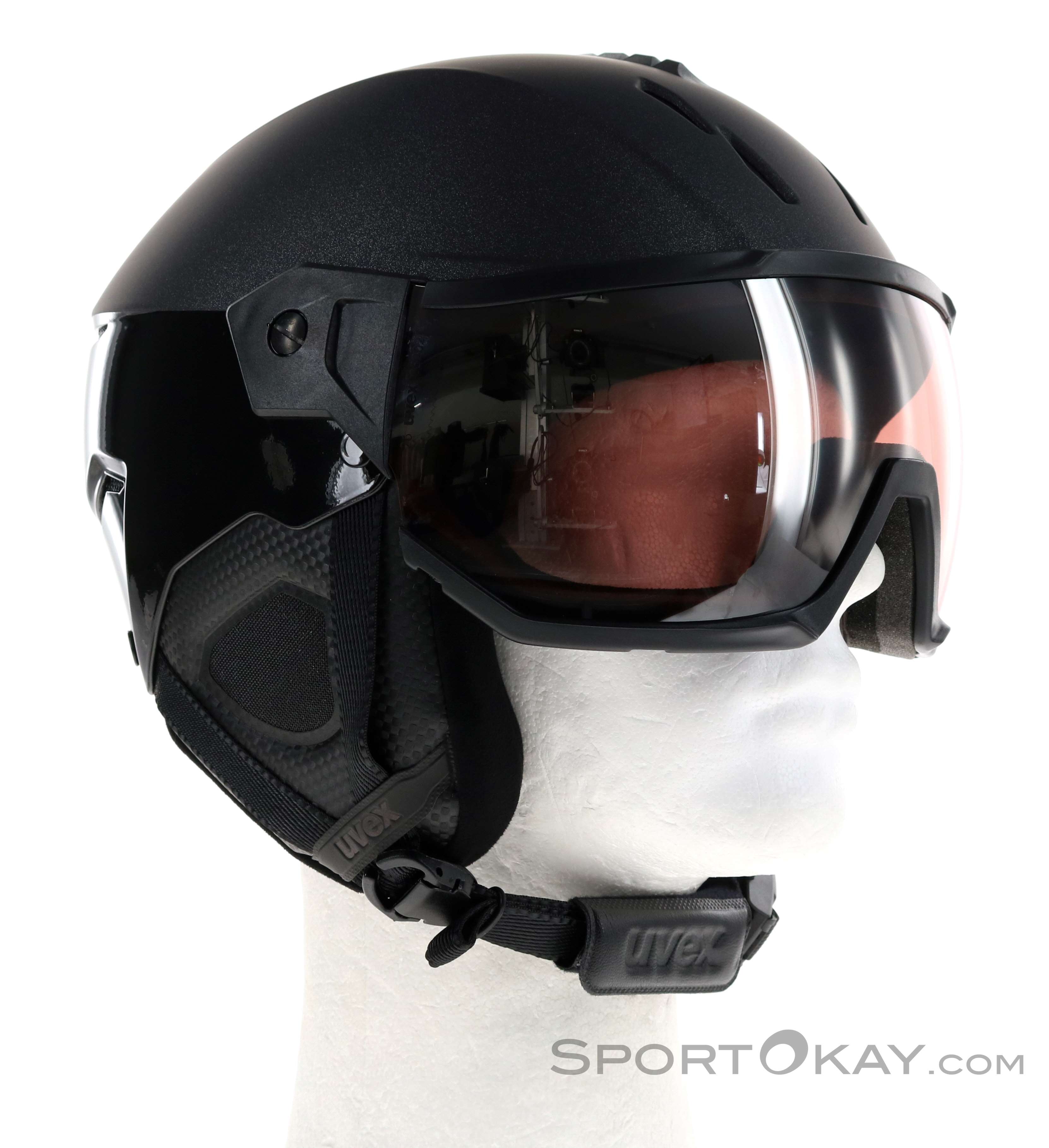 uvex Instinct Visor Pro V - Casco de esquí para mujeres y hombres, casco  ajustable con visera fotocromática integrada