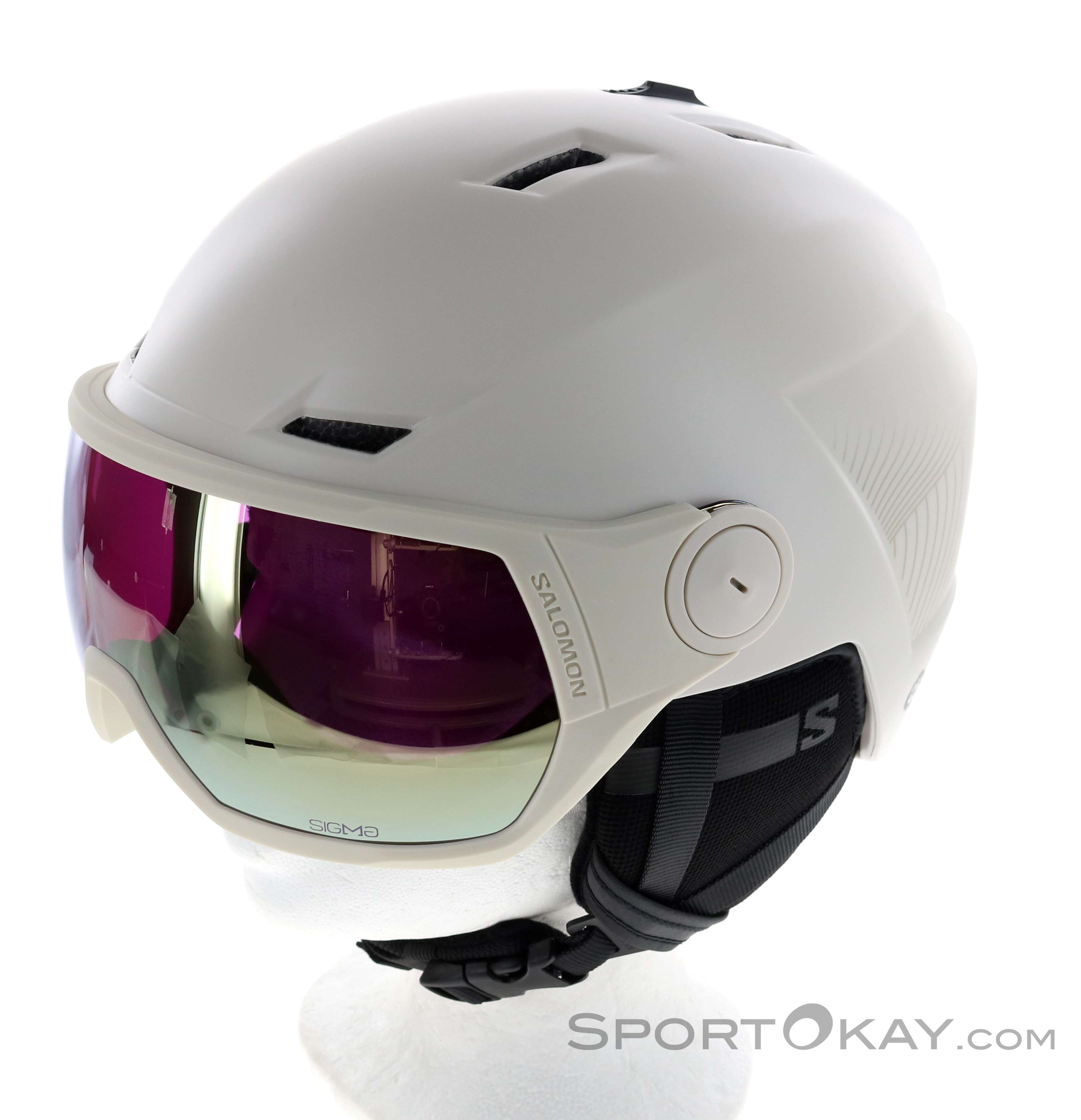 Salomon Icon2 Visor Photochromic Woman Helmet White Snowinn, 53% OFF