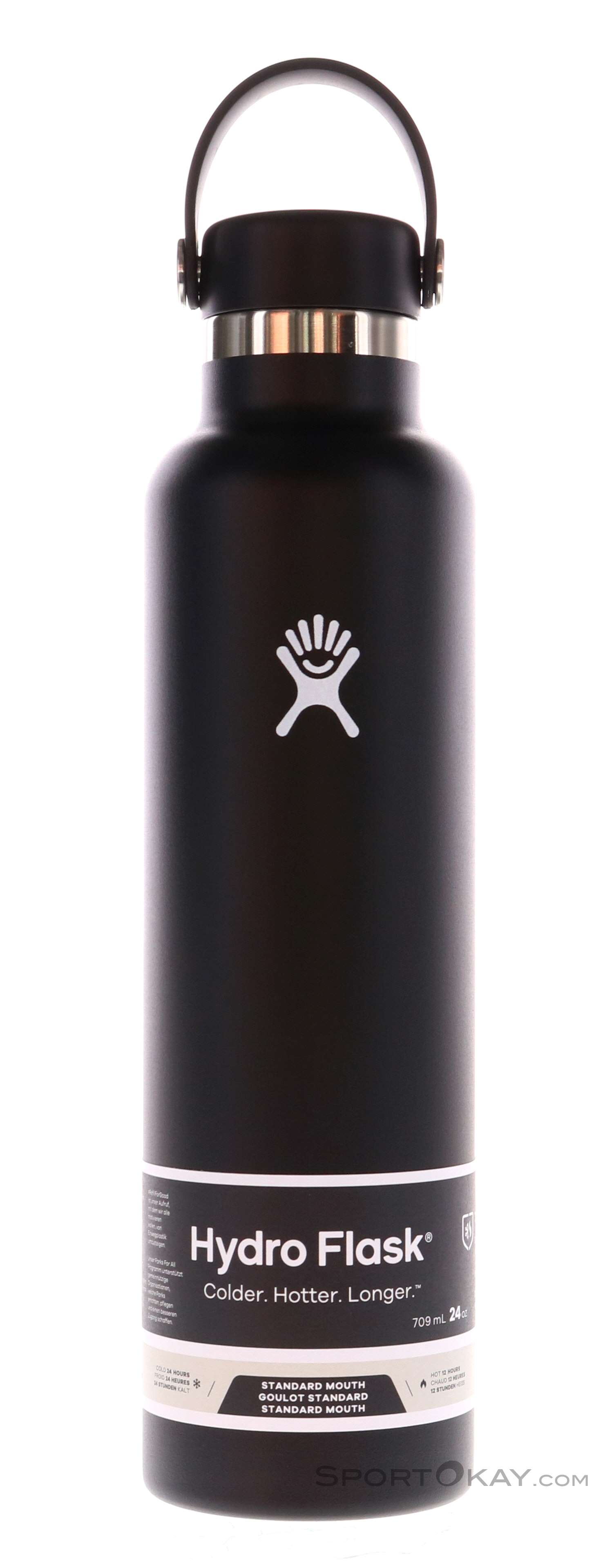 Hydro Flask Standard Mouth Water Bottle with Flex Cap White 24oz/709ml 