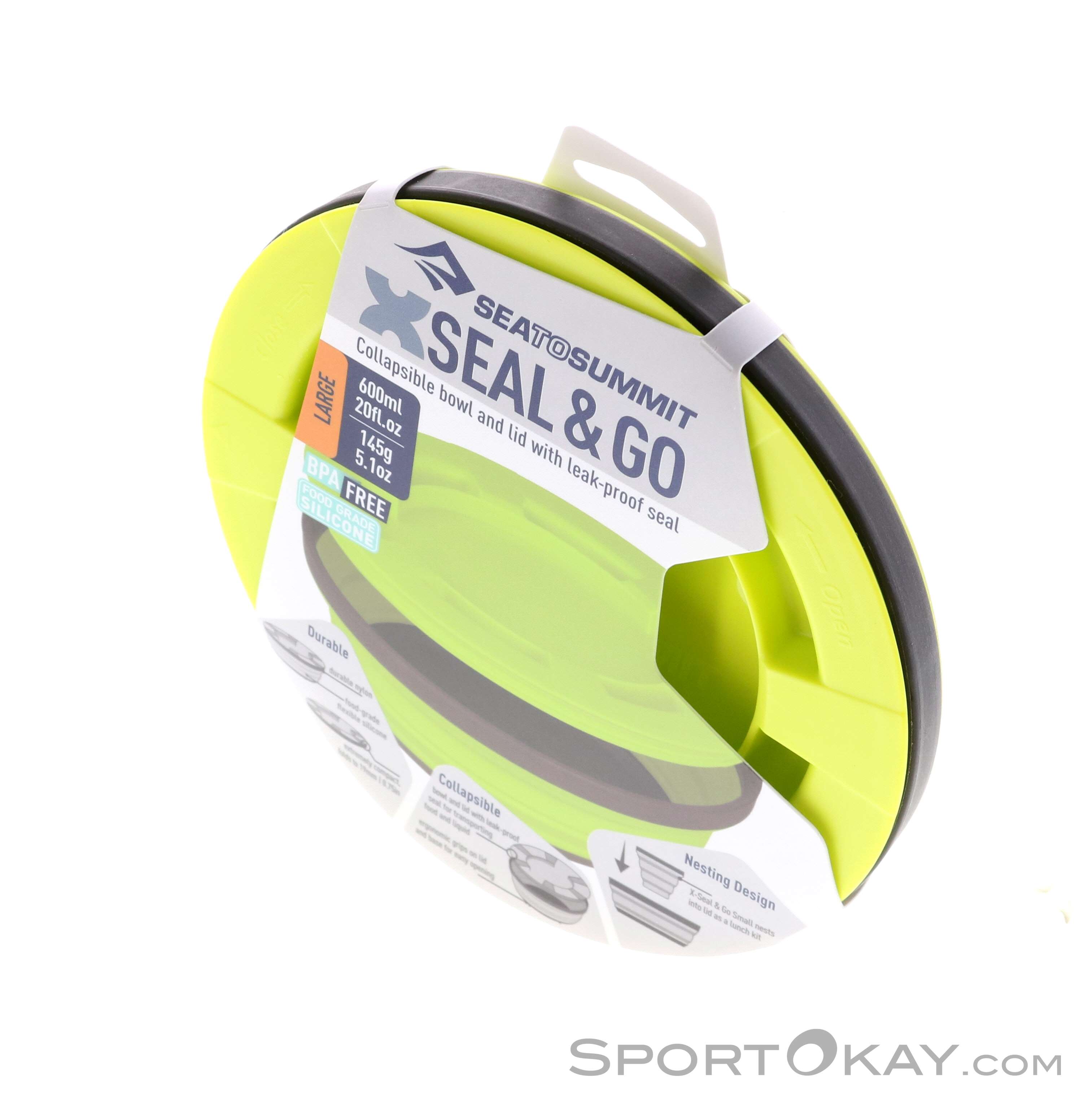 Sea to Summit X-Seal Go Pliable récipient Bol de Camping avec Couvercle  hermétique