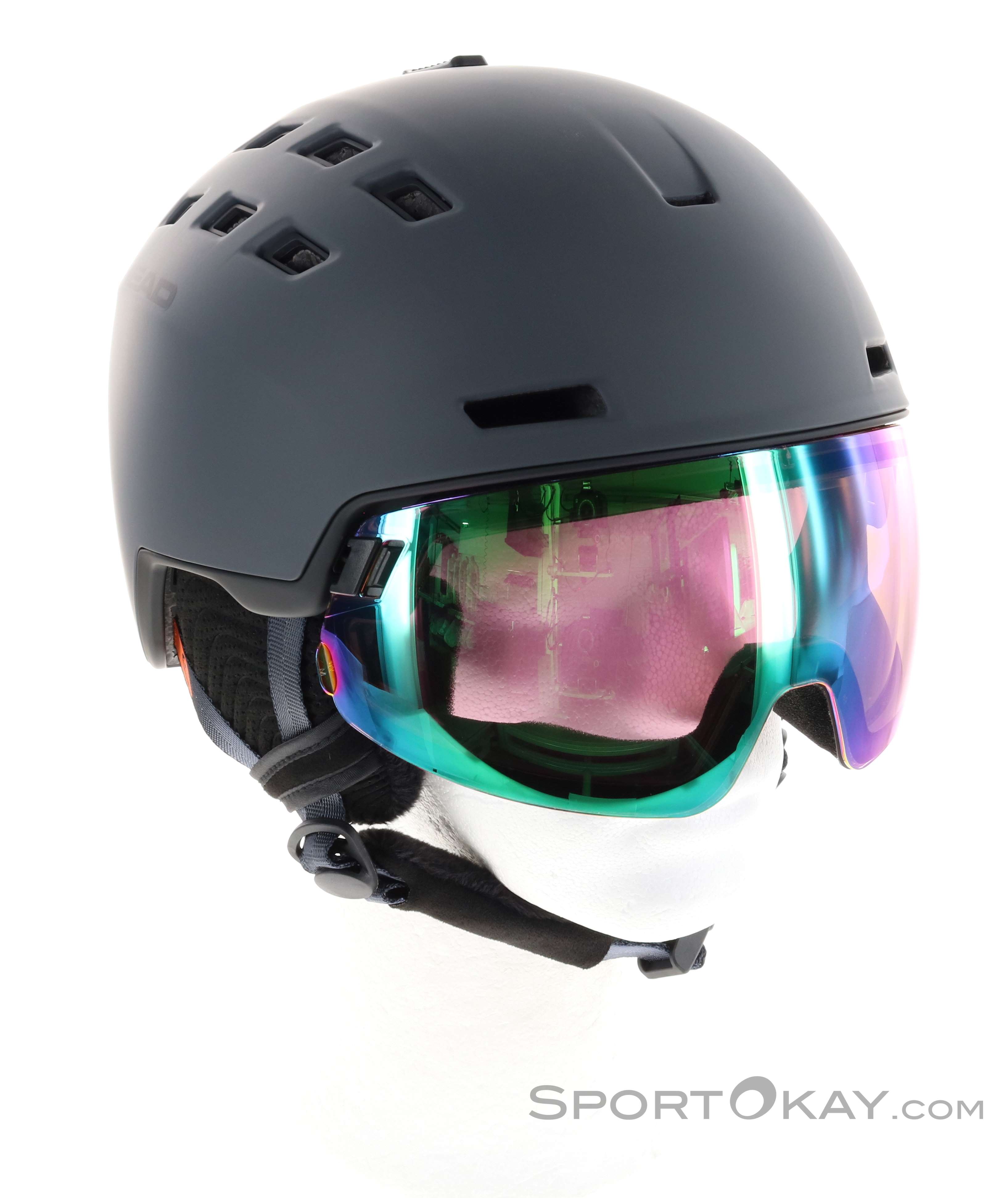  HEAD Radar Photo Visor Ski Helmet, Color: Anthracite, Size:  XS/S (323113-XS/S) : Sports & Outdoors