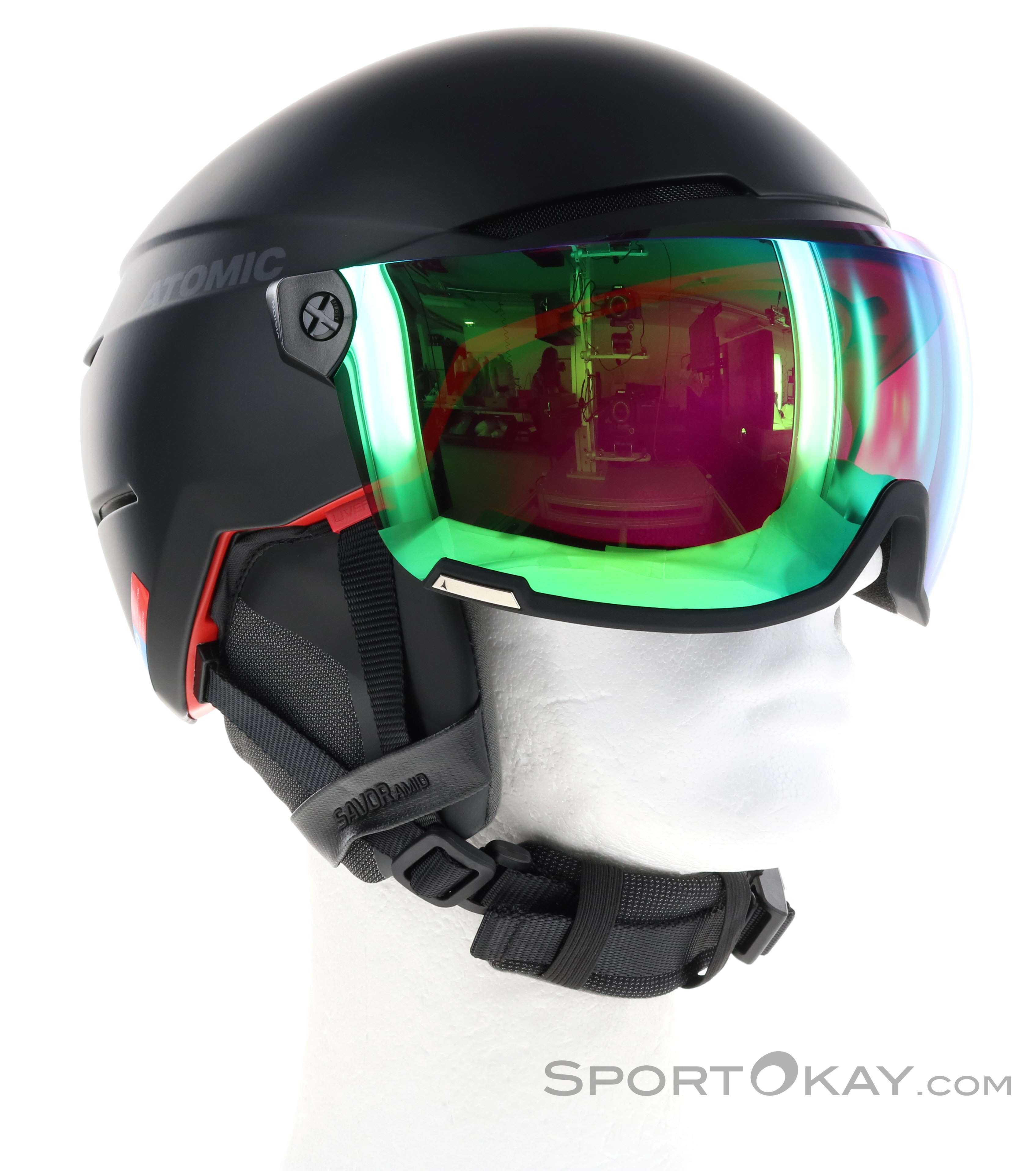 Atomic Savor- Amid Visera HD Casco de Esquí con Visera Snowboard Esquí Gris