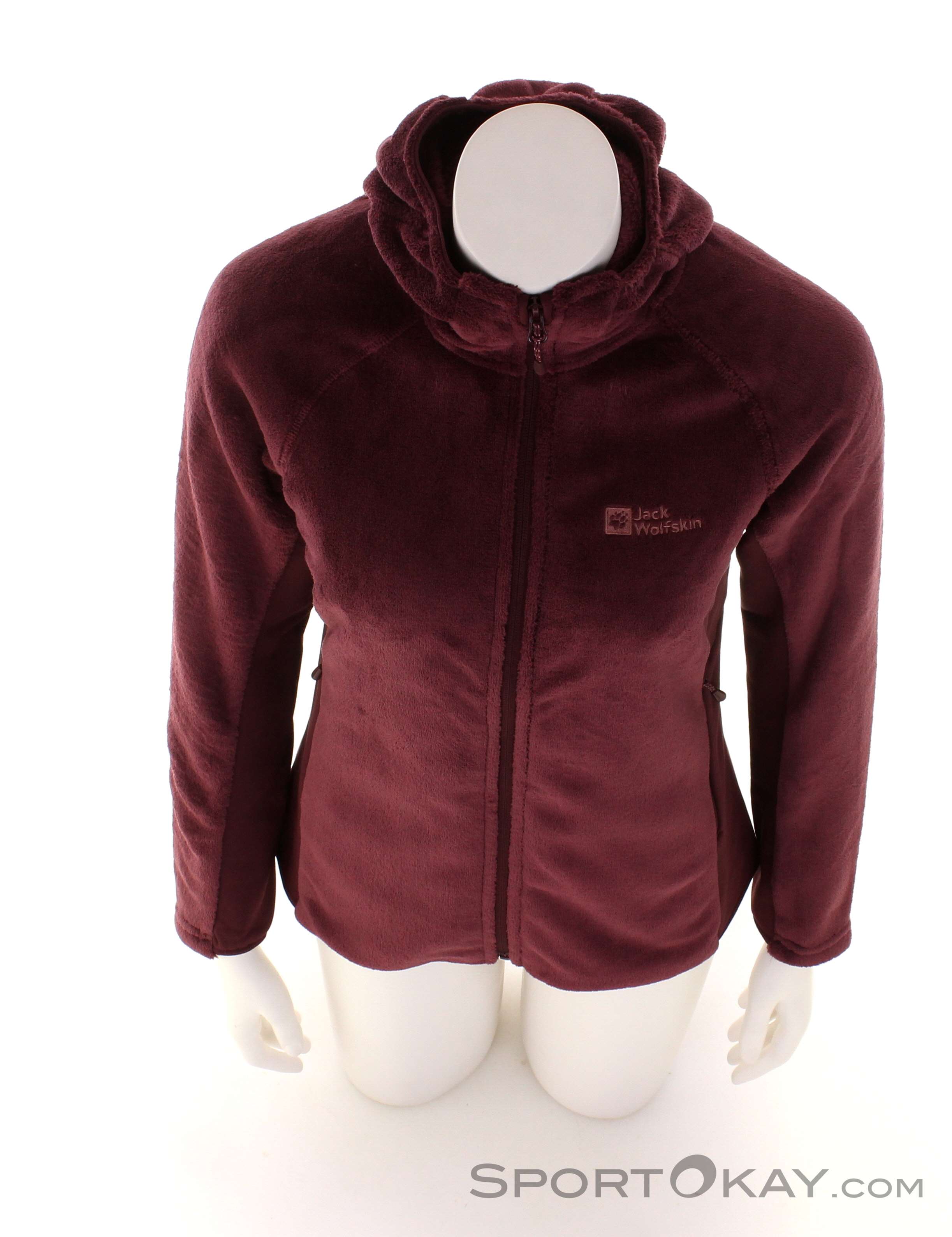 Outdoor Rotwand Damen Hooded Fleecejacke - Sweater Jack Outdoorbekleidung - - Wolfskin FZ - Alle