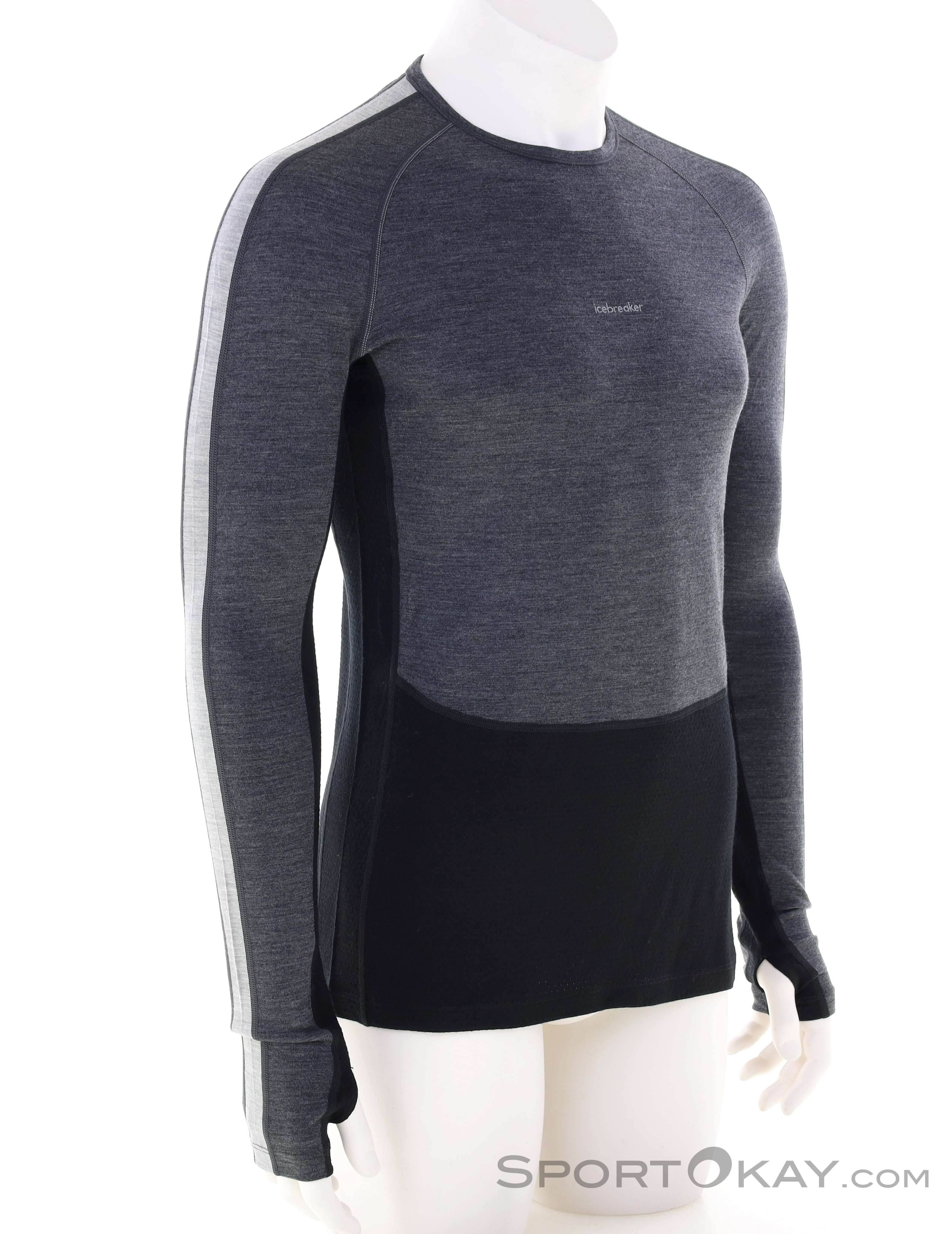 Icebreaker 200 ZoneKnit Merino L/S Herren Funktionsshirt, Icebreaker, Dunkel-Grau, , Herren, 0011-10574, 5638292158, 196010450888, N1-01.jpg