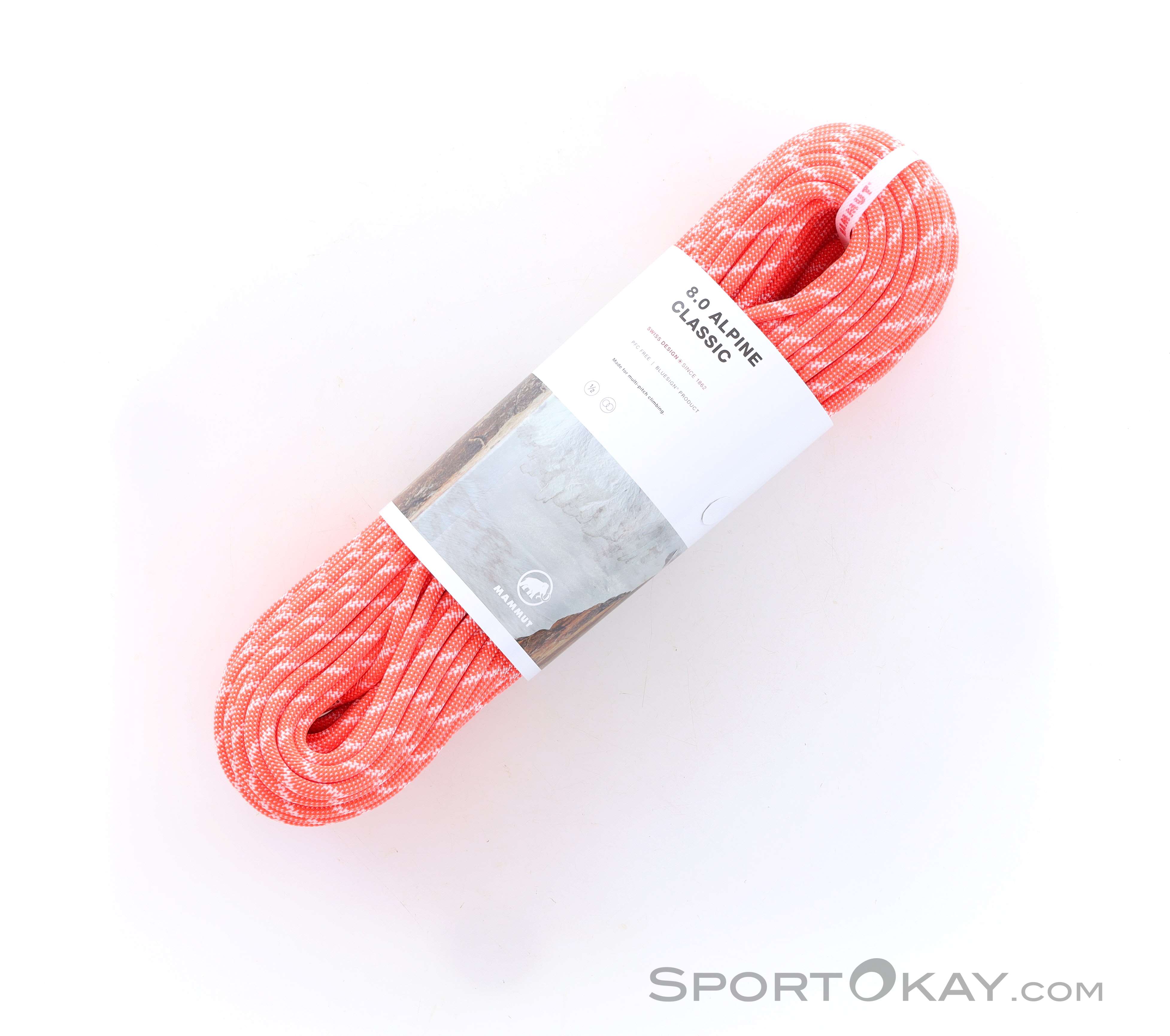 Mammut Alpine Classic 8mm 60m Climbing Rope - Half Rope Mammut Alpine Classic 8mm 60m Climbing Rope - Half Rope