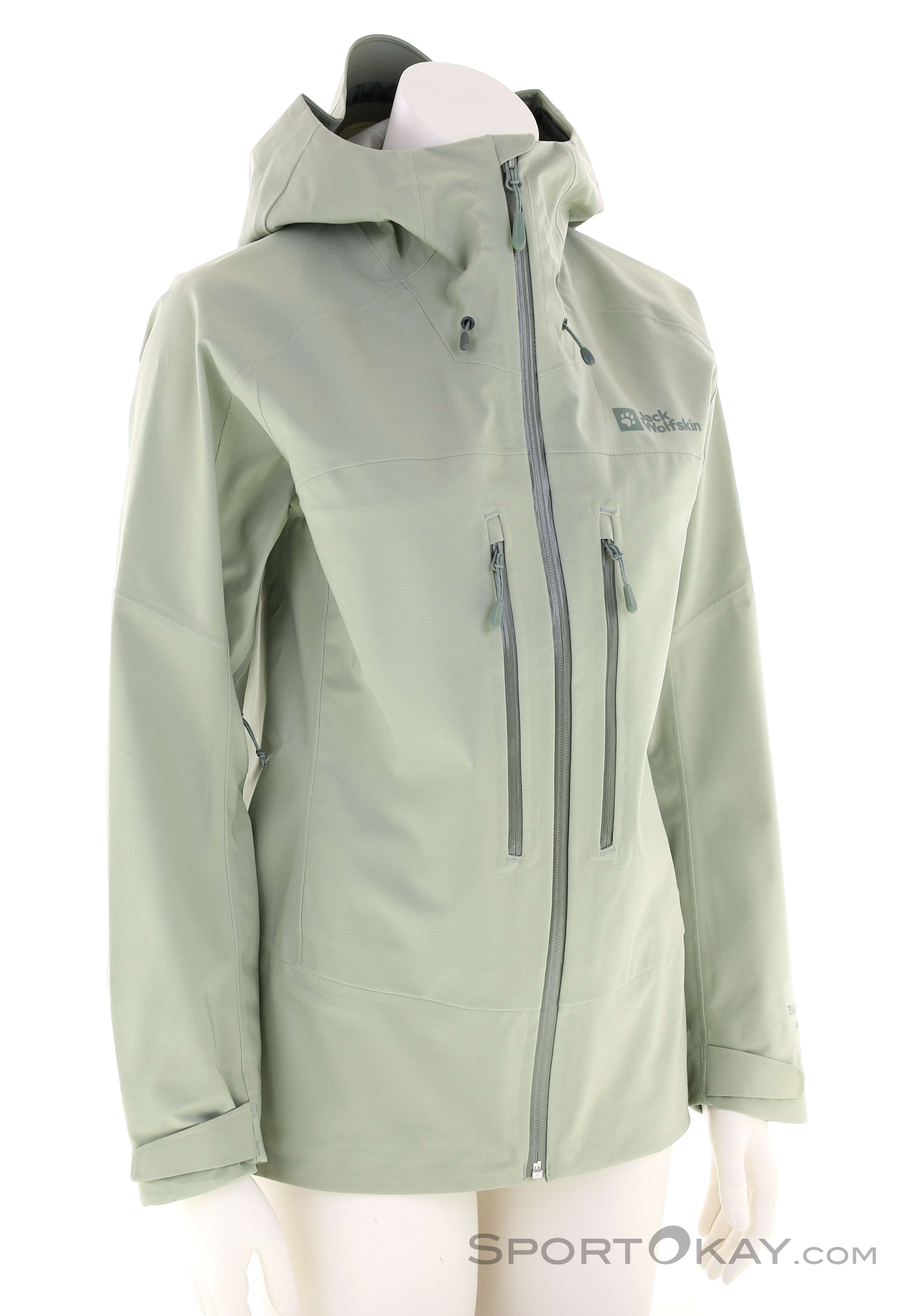 Jack Wolfskin Kammweg 3L Damen Regenjacke, Jack Wolfskin, Grün, , Damen, 0230-10813, 5638316017, 4064886003667, N1-01.jpg
