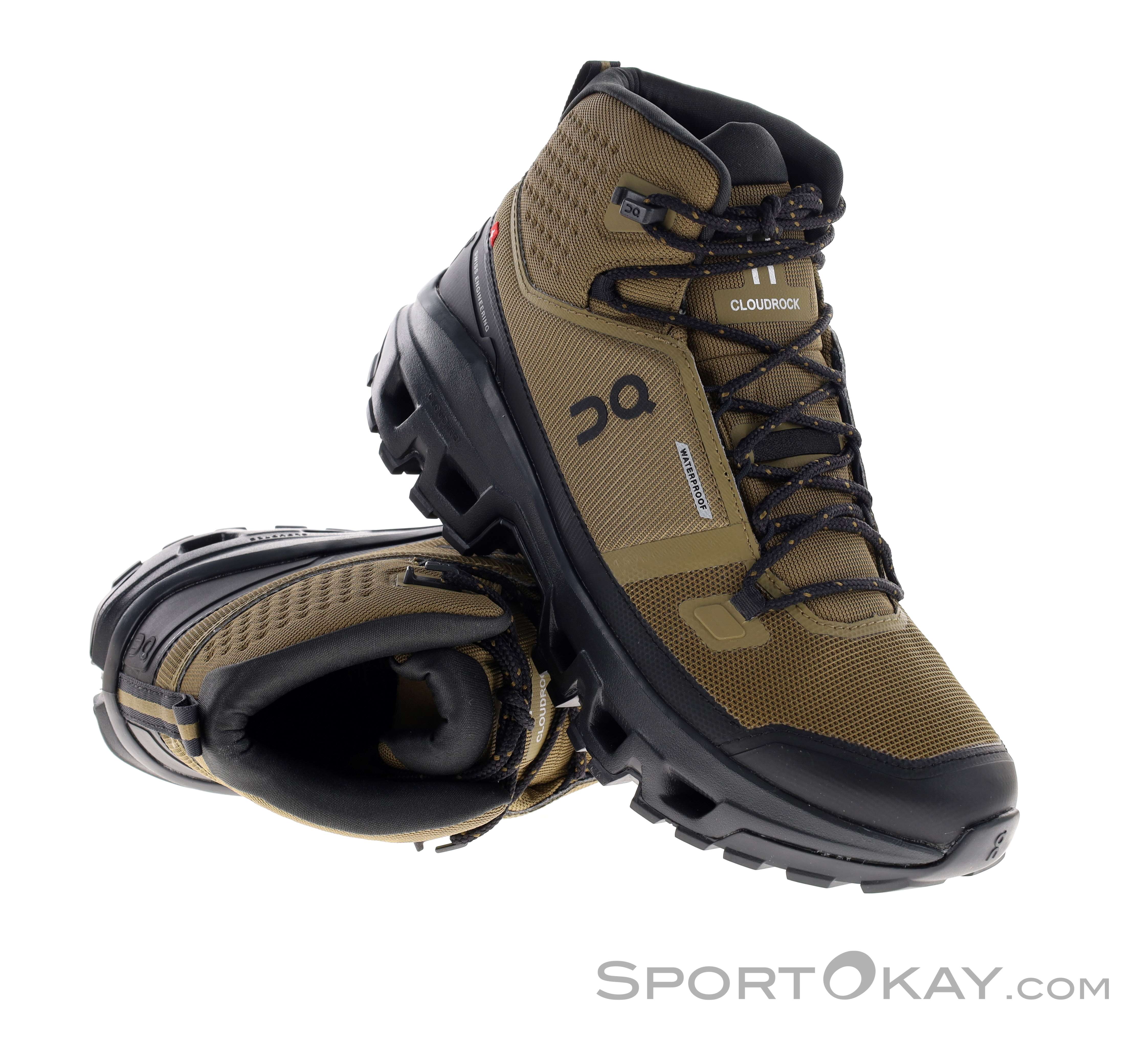 On Cloudrock Mid WP Herren Wanderschuhe, On, Oliv-Dunkelgrün, , Herren, 0262-10535, 5638338970, 7615537234403, N1-01.jpg