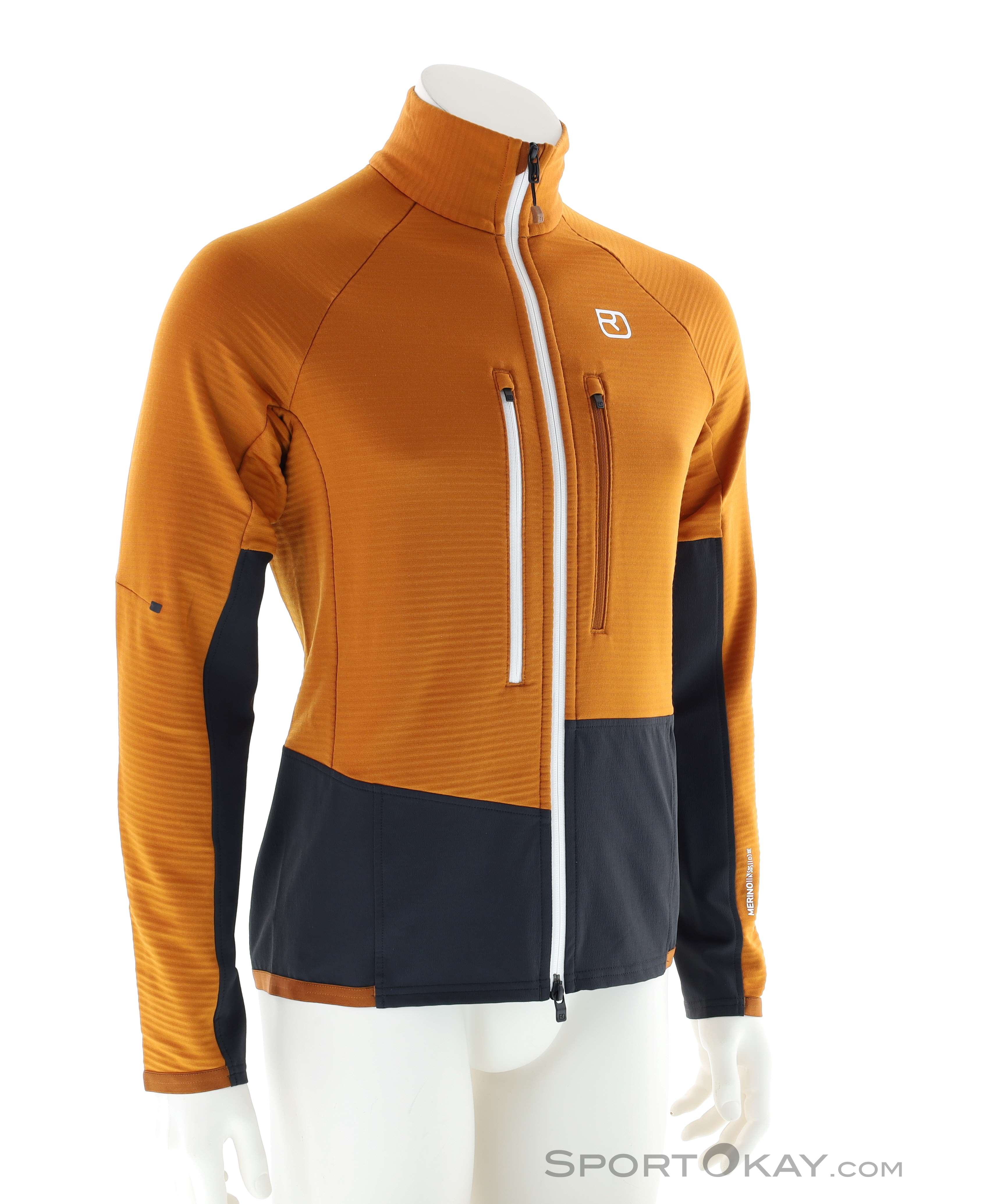 Ortovox Fleece Rib Herren Fleecejacke, Ortovox, Orange, , Herren, 0016-12010, 5638348995, 4251877779407, N1-01.jpg