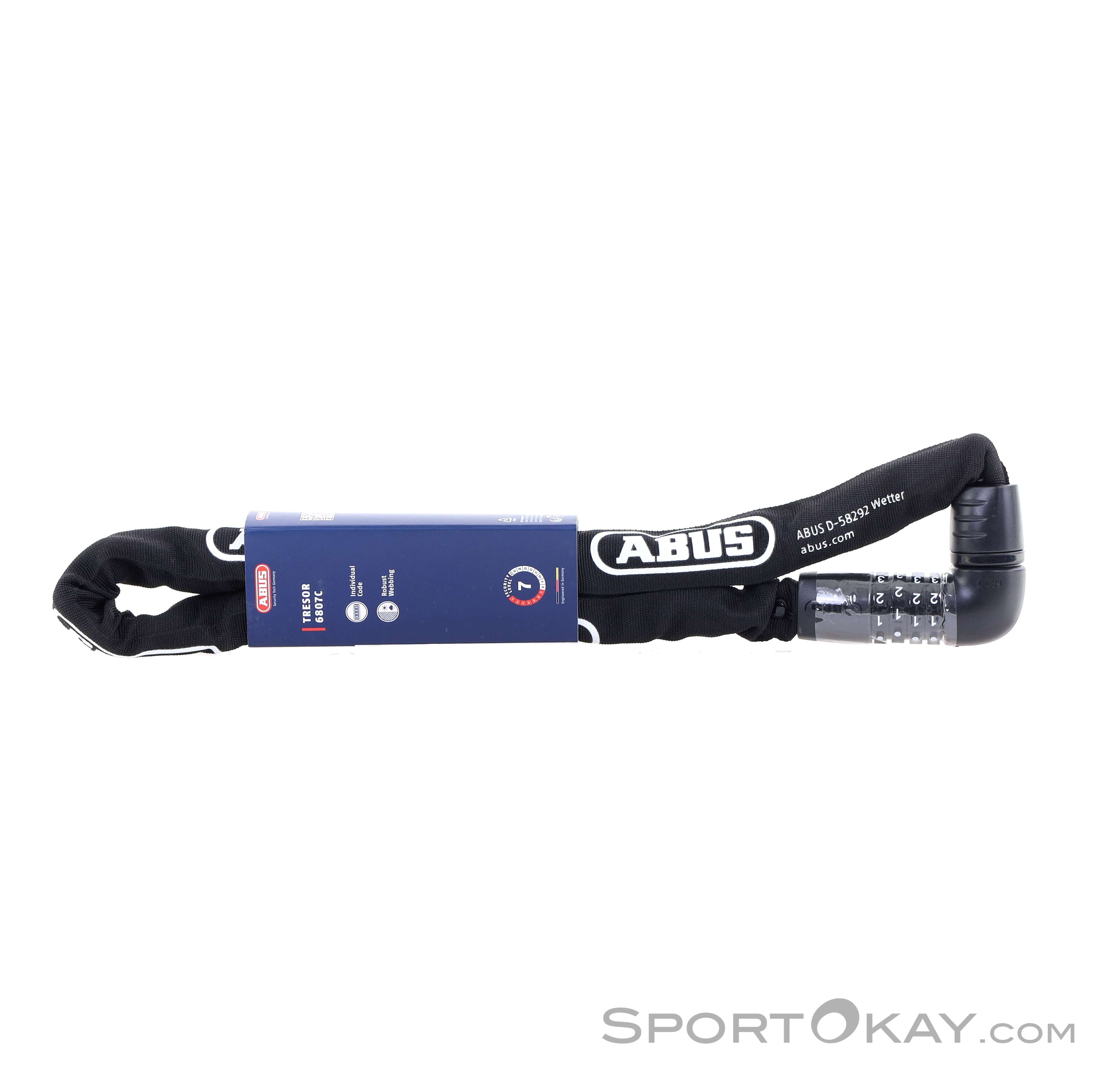 ABUS kettingslot Tresor 6807C - cijferslot met 360°-bout, 7 mm dikke