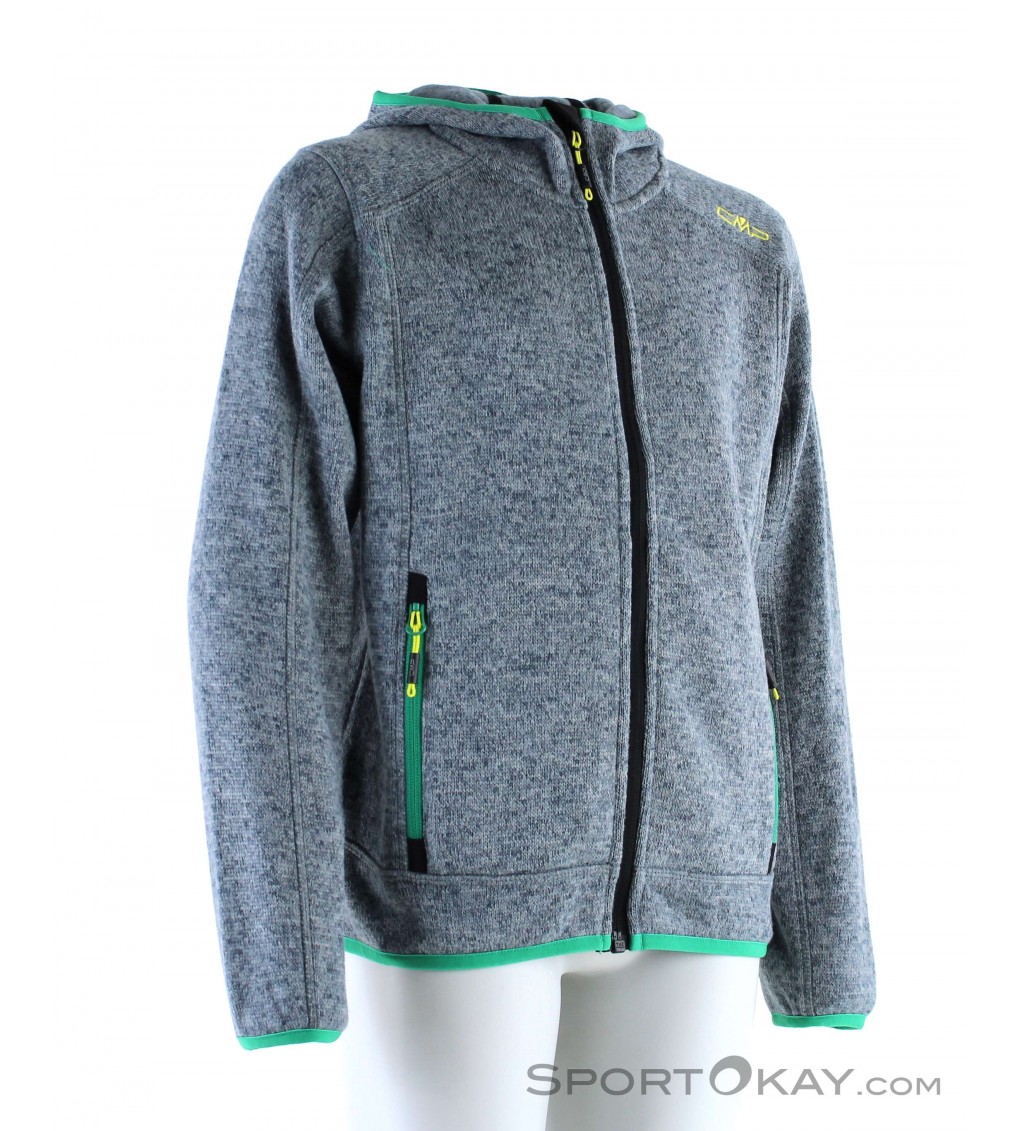 CMP Jungen Strick Fleece Jacke 3H60844 152 Ocean