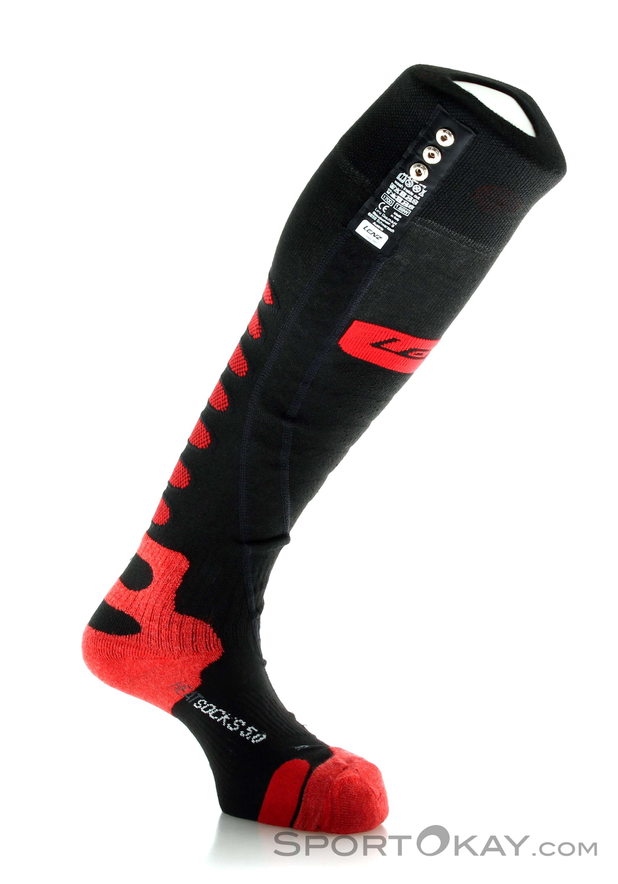 LENZ Ski Snowboardsocken HEAT 5.0 TOE CAP Socken 2021 black/red Snowboardsocken 