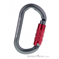 LACD Biner Oval Trilock Safe Lock Karabiner-Grau-One Size