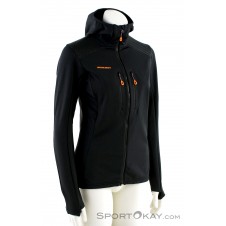 Mammut Eiswand Advanced ML Hooded Damen Outdoorsweater-Schwarz-M