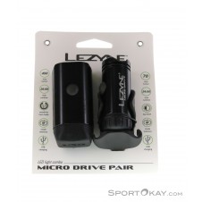 Lezyne Micro Drive 450XL-Micro Drive Set Fahrradbeleuchtung-Schwarz-One Size