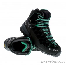 Salewa WS Alp Trainer Mid GTX Damen Trekkingschuhe Gore-Tex-Schwarz-6