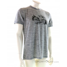 Super Natural Graphic Tee Idyll Herren T-Shirt-Grau-M