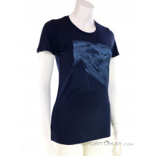 Icebreaker Tech Lite SS Low Damen T-Shirt-Blau-S