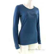 Ortovox Fleece 185 Merino Contrast LS Damen Funktionsshirt
-Blau-S
