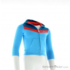 Nike YA76 Brushed Fleece Mädchen Trainingsanzug-Blau-3-6