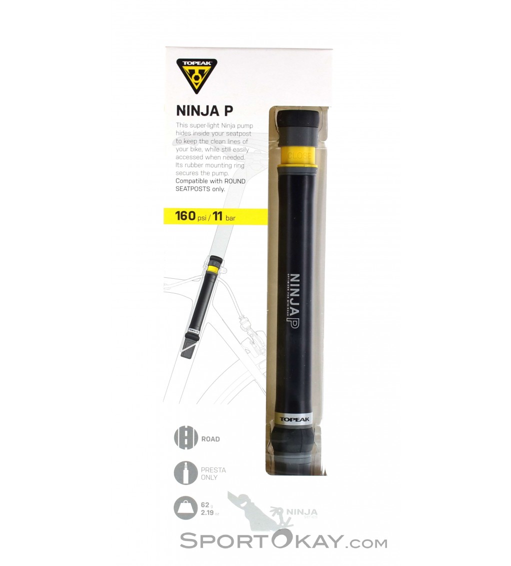 pompa per bicicletta unisex adulti Ninja P misura unica nera mini Topeak 