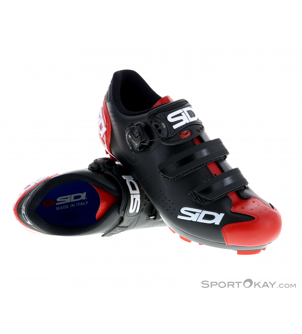 White/Black/Red Sidi Trace 2 Men's MTB Cycling Shoes 