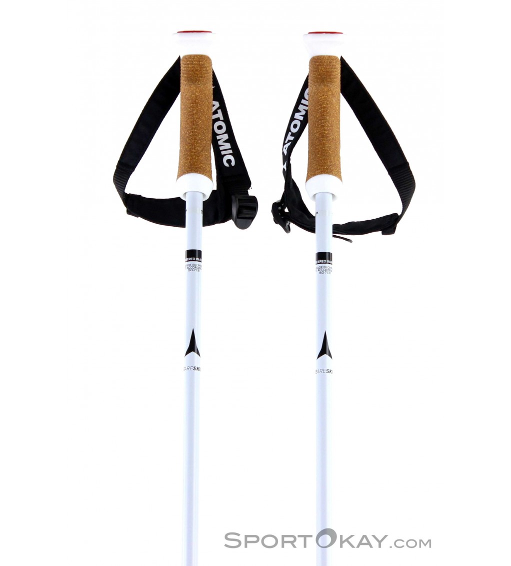115 cm Atomic Womens 1 Pair of All-Mountain Ski Poles White/Black 