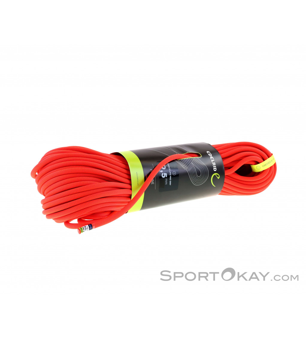 Edelrid Topaz Pro Dry Climbing Rope 9,2mm 70m red 2019 rock climbing rope