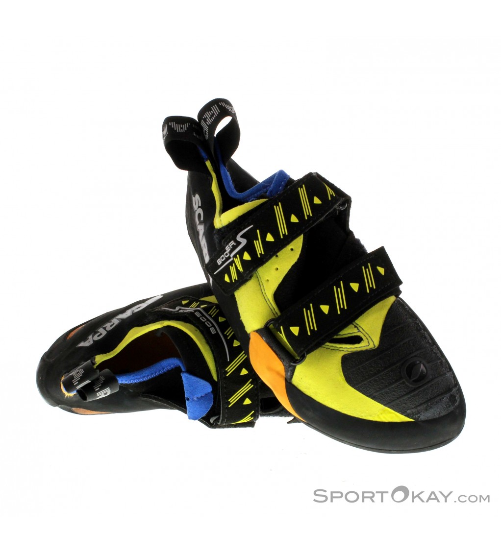 Scarpa Booster S Climbing Shoes & E-Tip Glove Bundle 