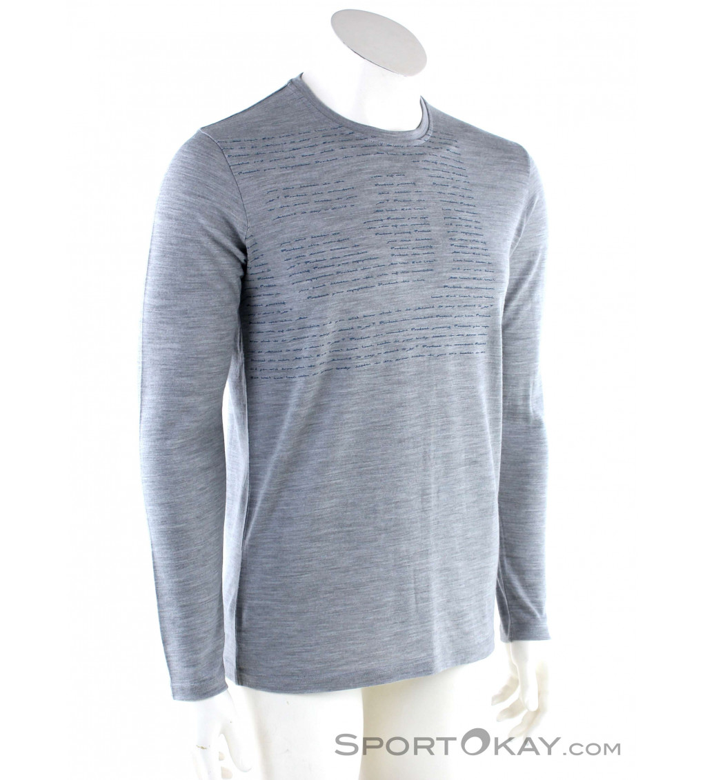 Ortovox Merino Logo 185 Ls Mens Functional Shirt Functional Clothing Outdoor Clothing Outdoor All