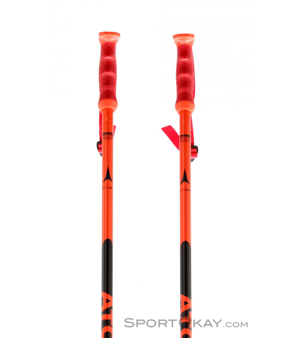 Aluminium Red/Black Atomic 1 Pair of Racing Ski Poles Redster 120 cm 