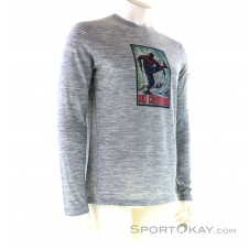 Super Natural Digital Print LS Alpine Retro Mens T-Shirt